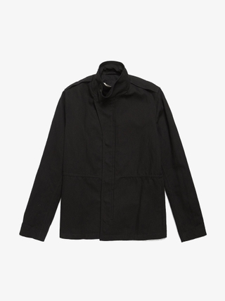 Damir Doma Black Cotton And Linen Blend Button Down Light Jacket