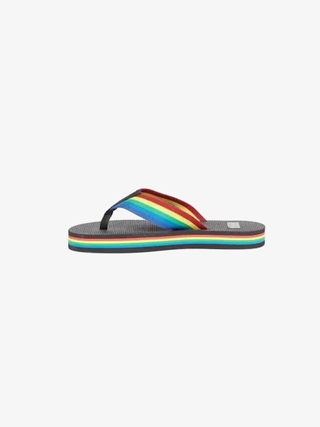 Saint Laurent Paris Rainbow Rubber Flip Flops