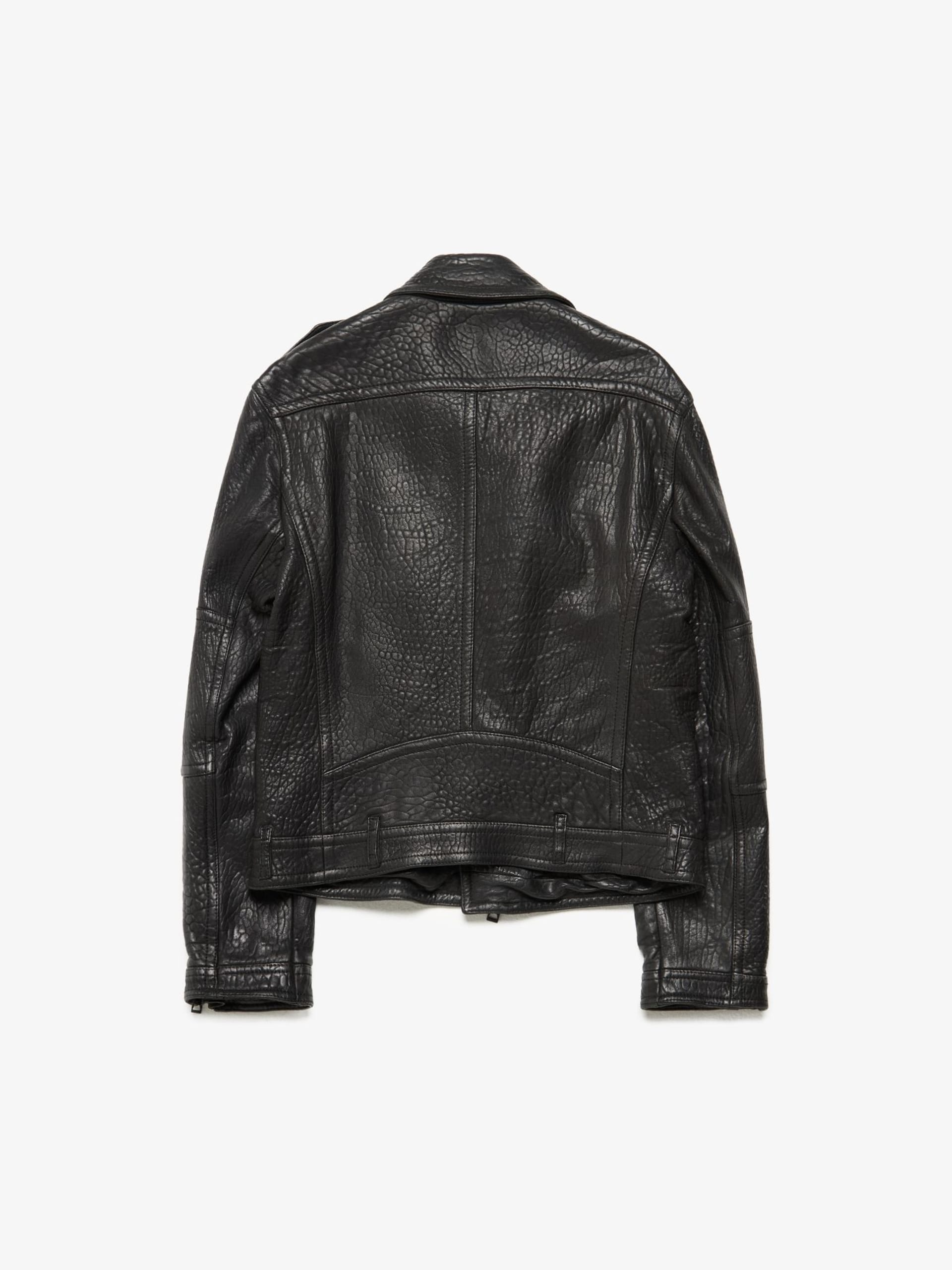 Burberry Prorsum Black Bison Leather Perfecto Jacket