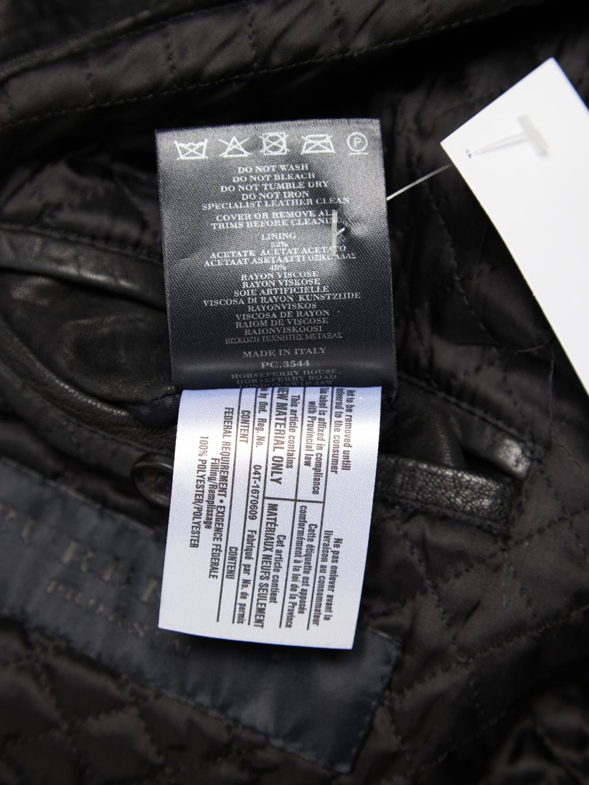 Burberry Prorsum Black Bison Leather Perfecto Jacket