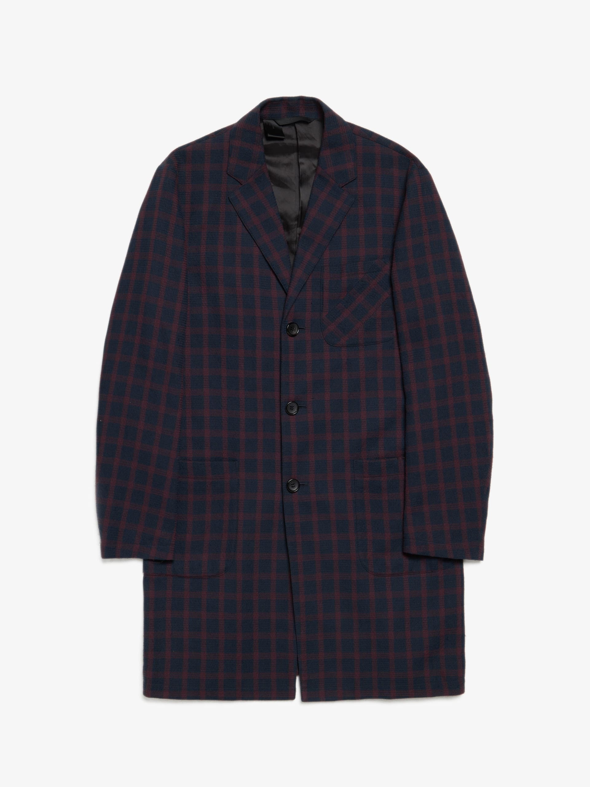 N. Hoolywood Red and Navy Checked Light Coat