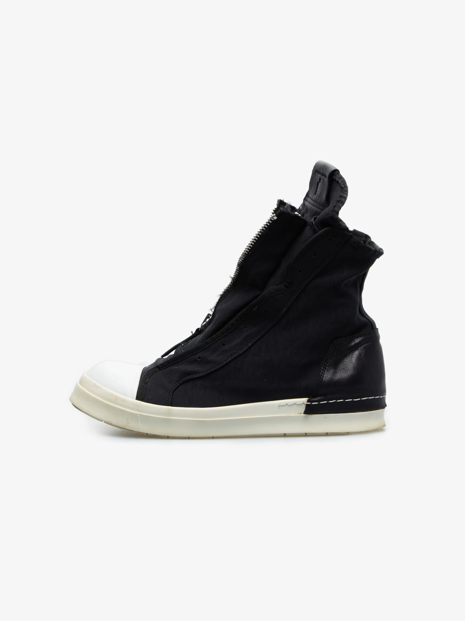 Cinzia Araia Black Double Zipped High Top Sneakers