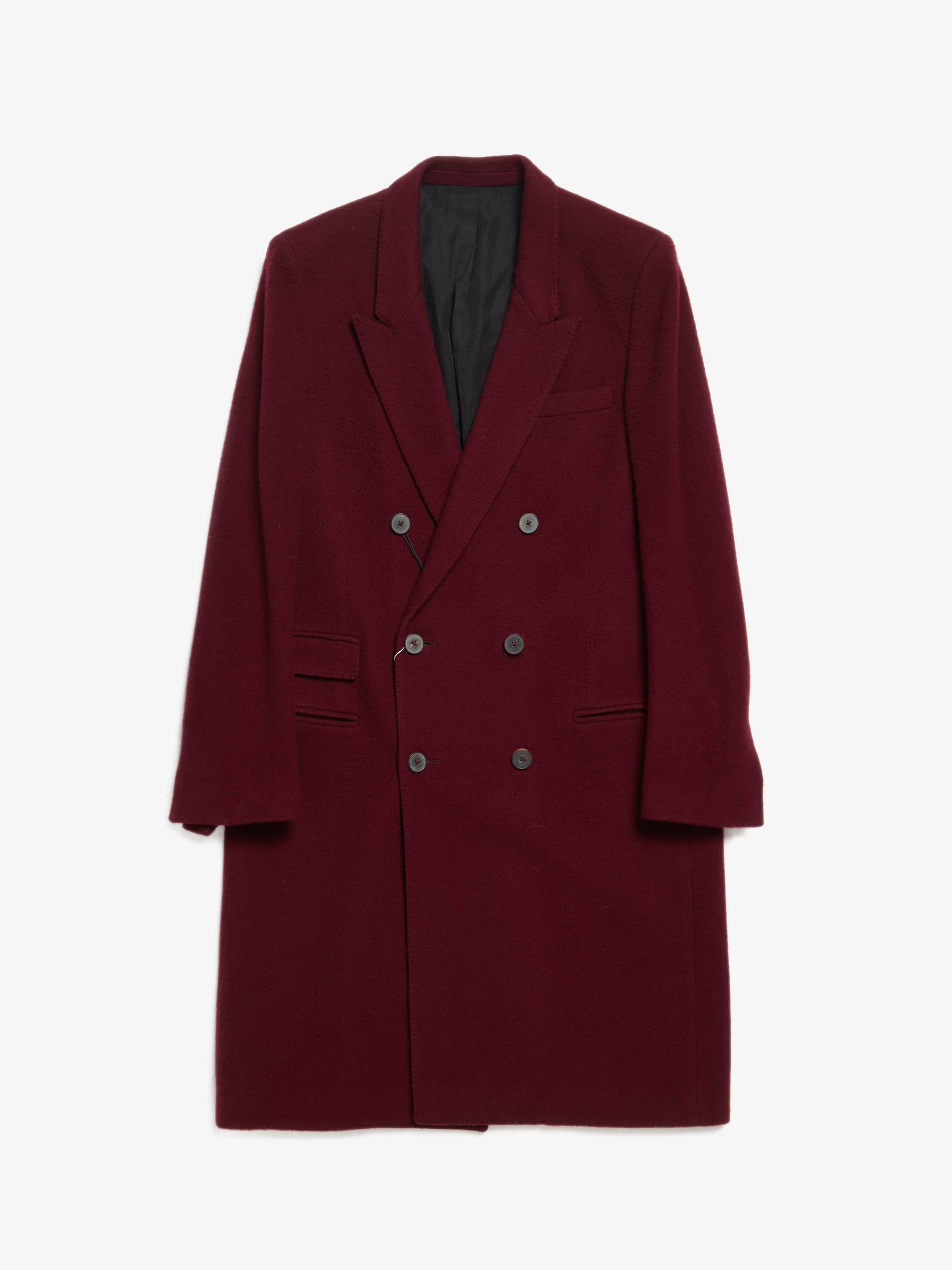 Maroon double cheap breasted coat