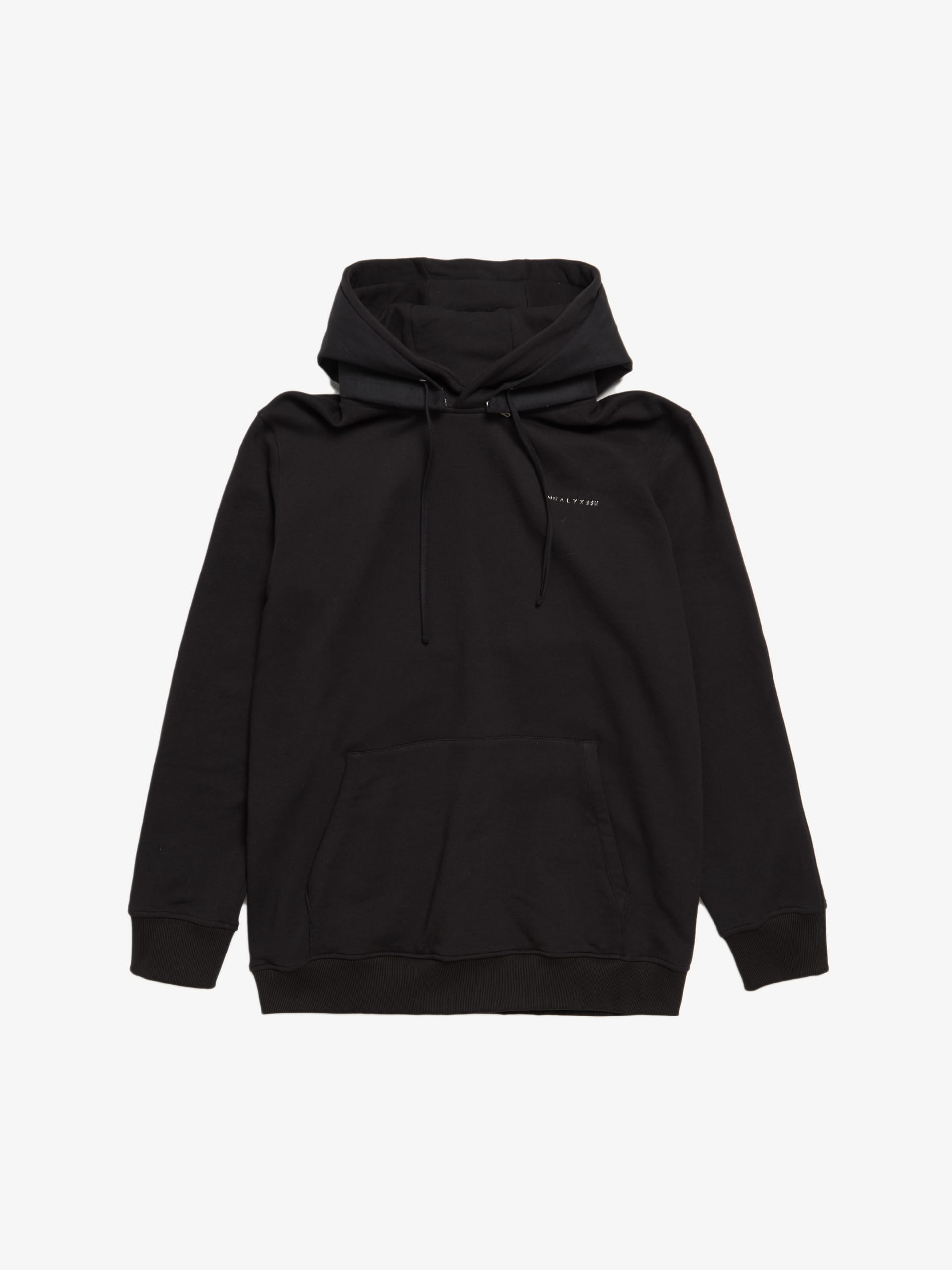 1017 ALYX 9SM Black Mackintosh Metal Logo Cotton Hoodie