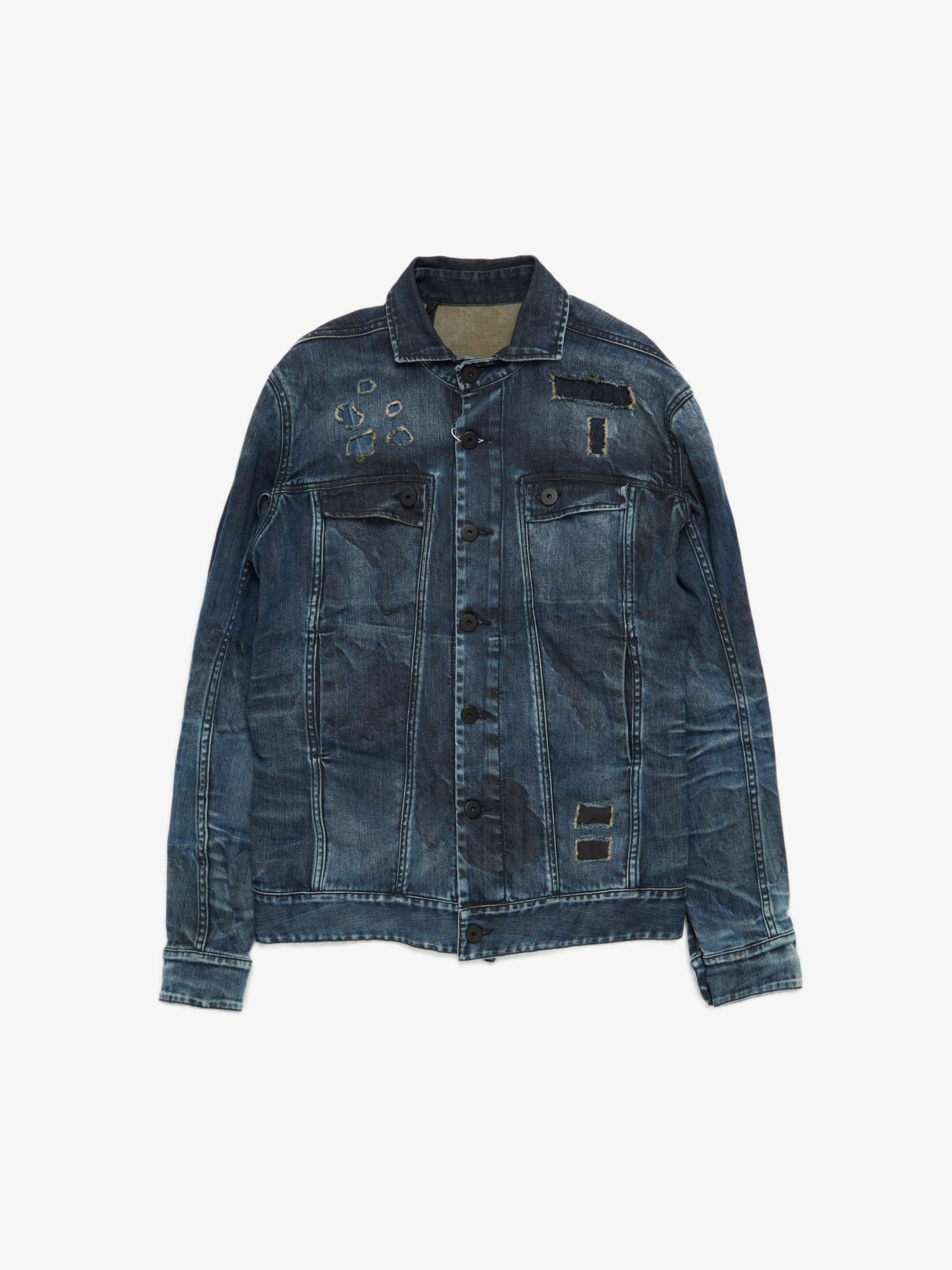 11 By Boris Bidjan Saberi Navy Denim Jacket 11 By Boris Bidjan Saberi Navy Denim Jacket