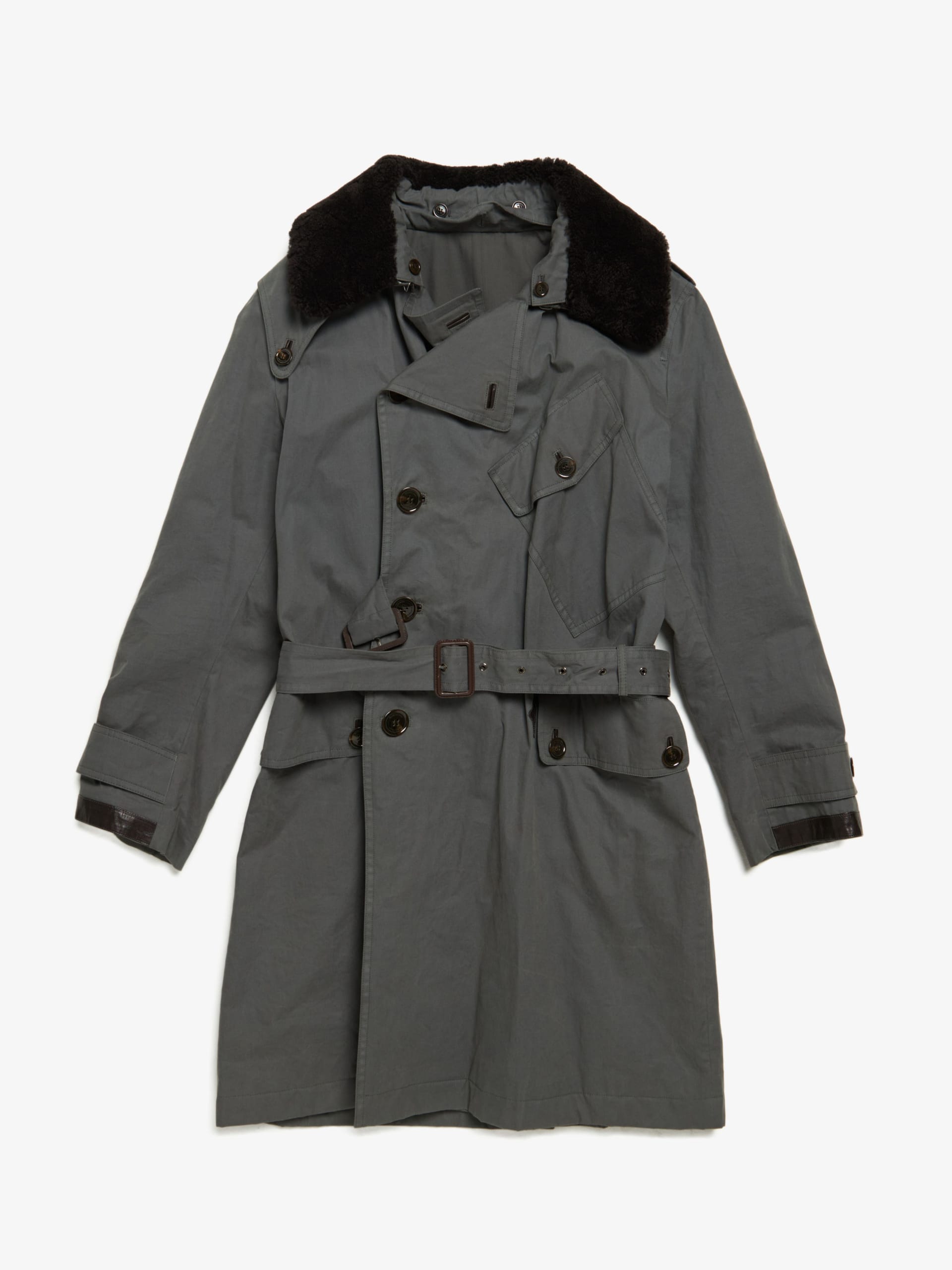 Burberry fur cheap trench coat