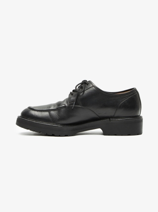 Dries Van Noten Black Creeper Leather Derby Boots