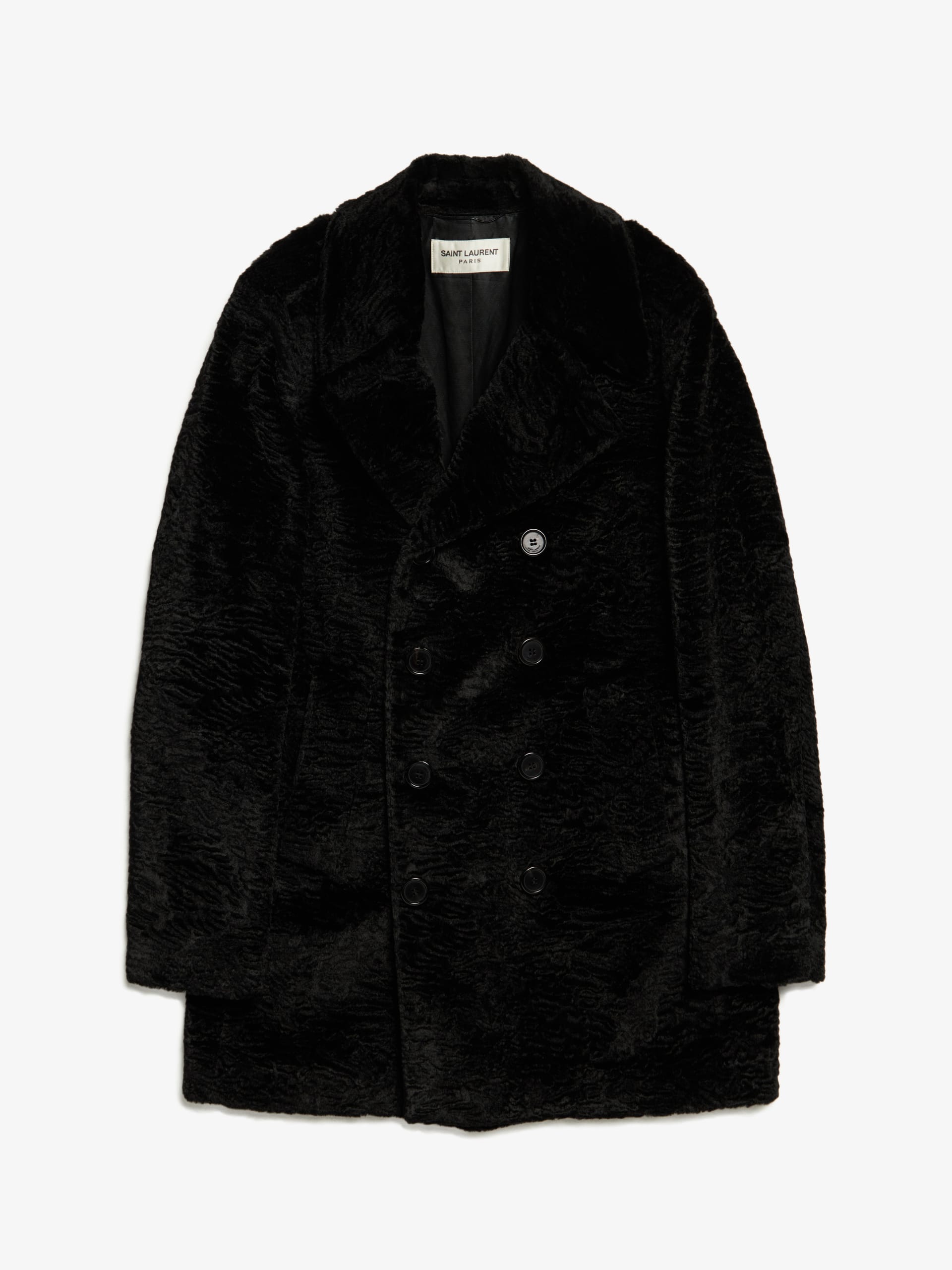 Black on sale fur peacoat