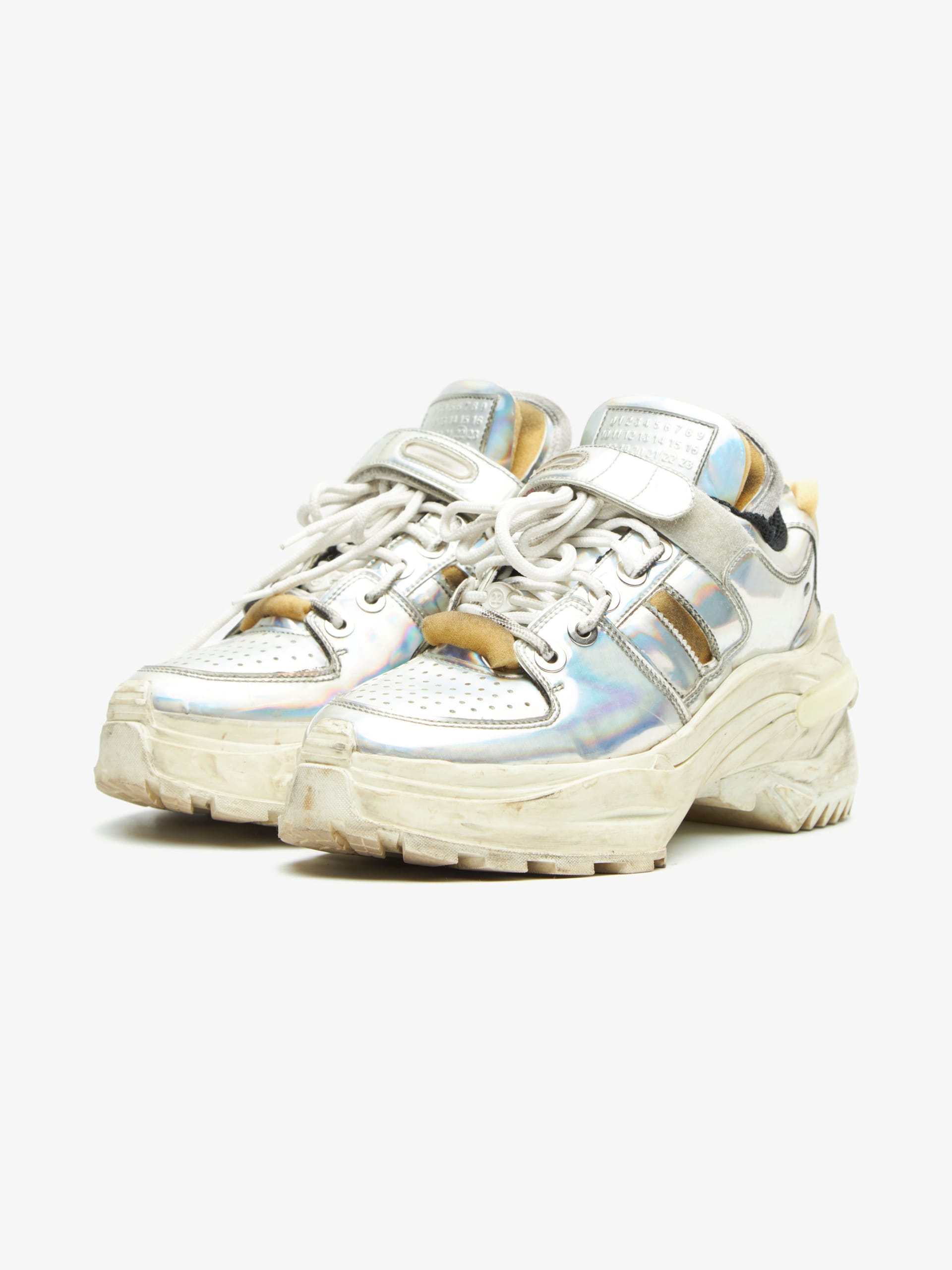 Maison margiela silver store sneakers