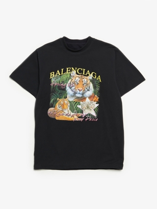 Balenciaga Black Tiger/ FBI Printed Reversible Oversized