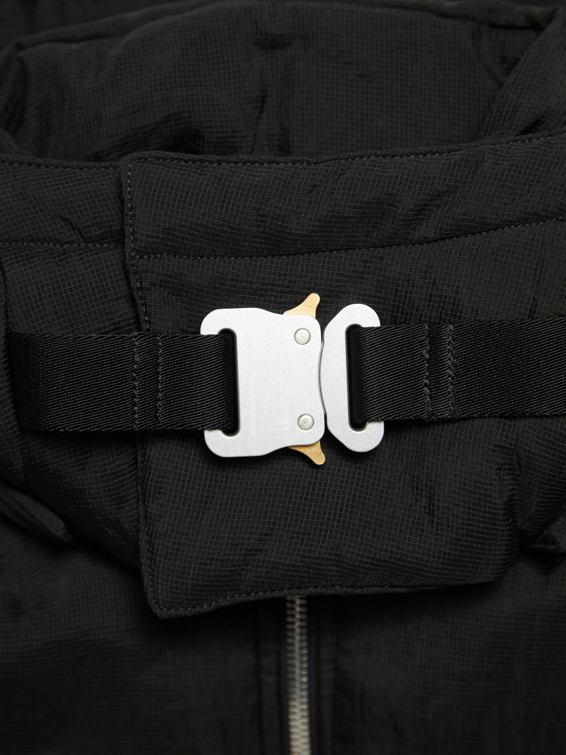 1017 ALYX 9SM Black Ripstop Buckle Puffer Jacket
