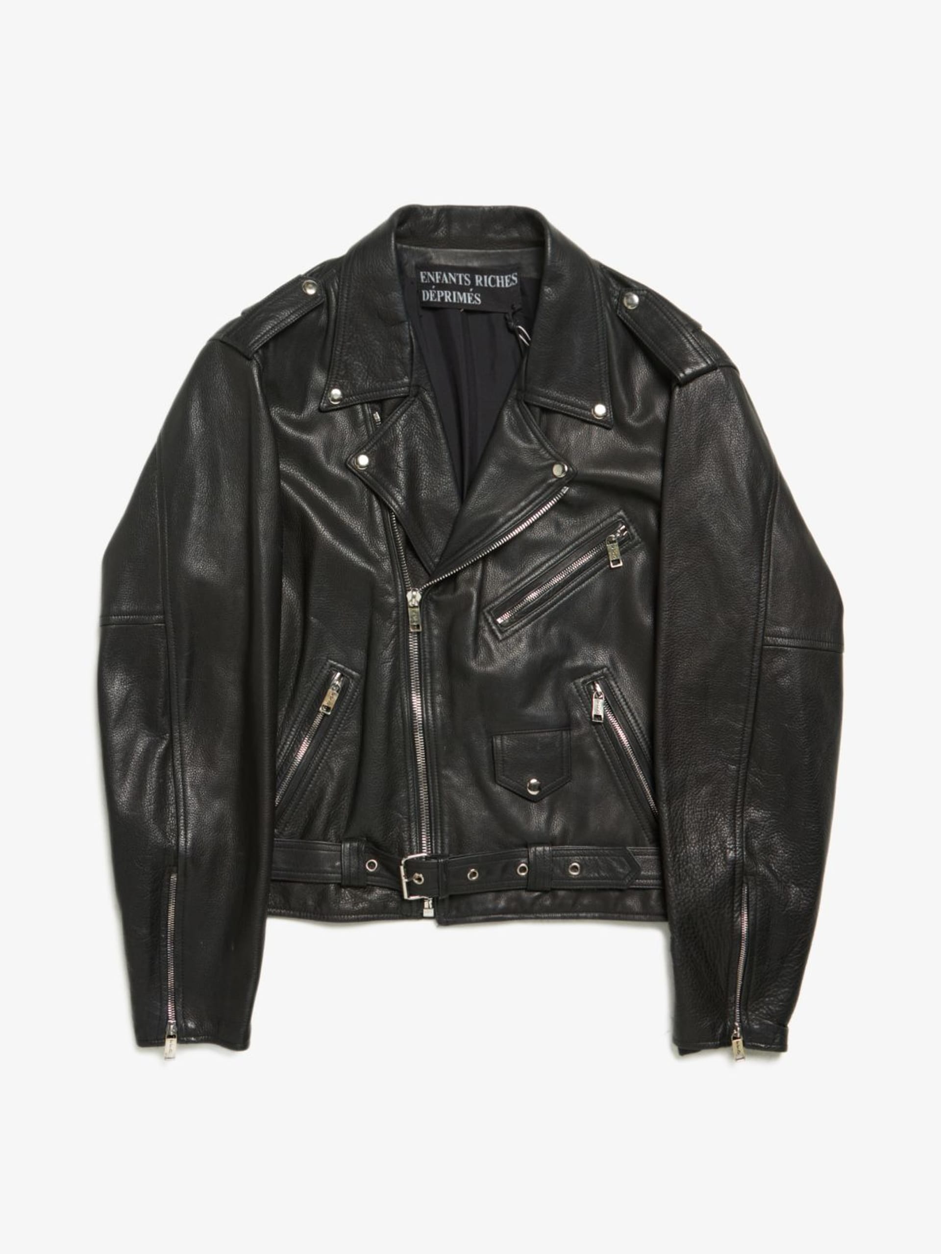 Enfants Riches Deprimes Black Checkerboard Printed Leather