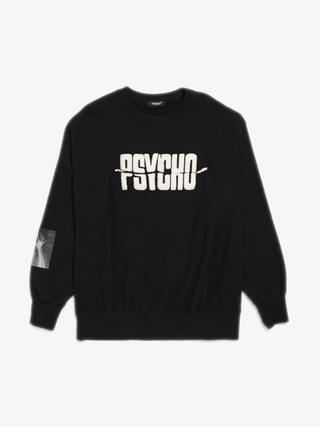 Undercover Black Psycho Embossed Cotton Sweatshirt