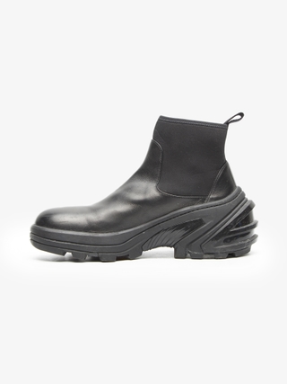 1017 ALYX 9SM Black Massive Sole Leather Mid Boots