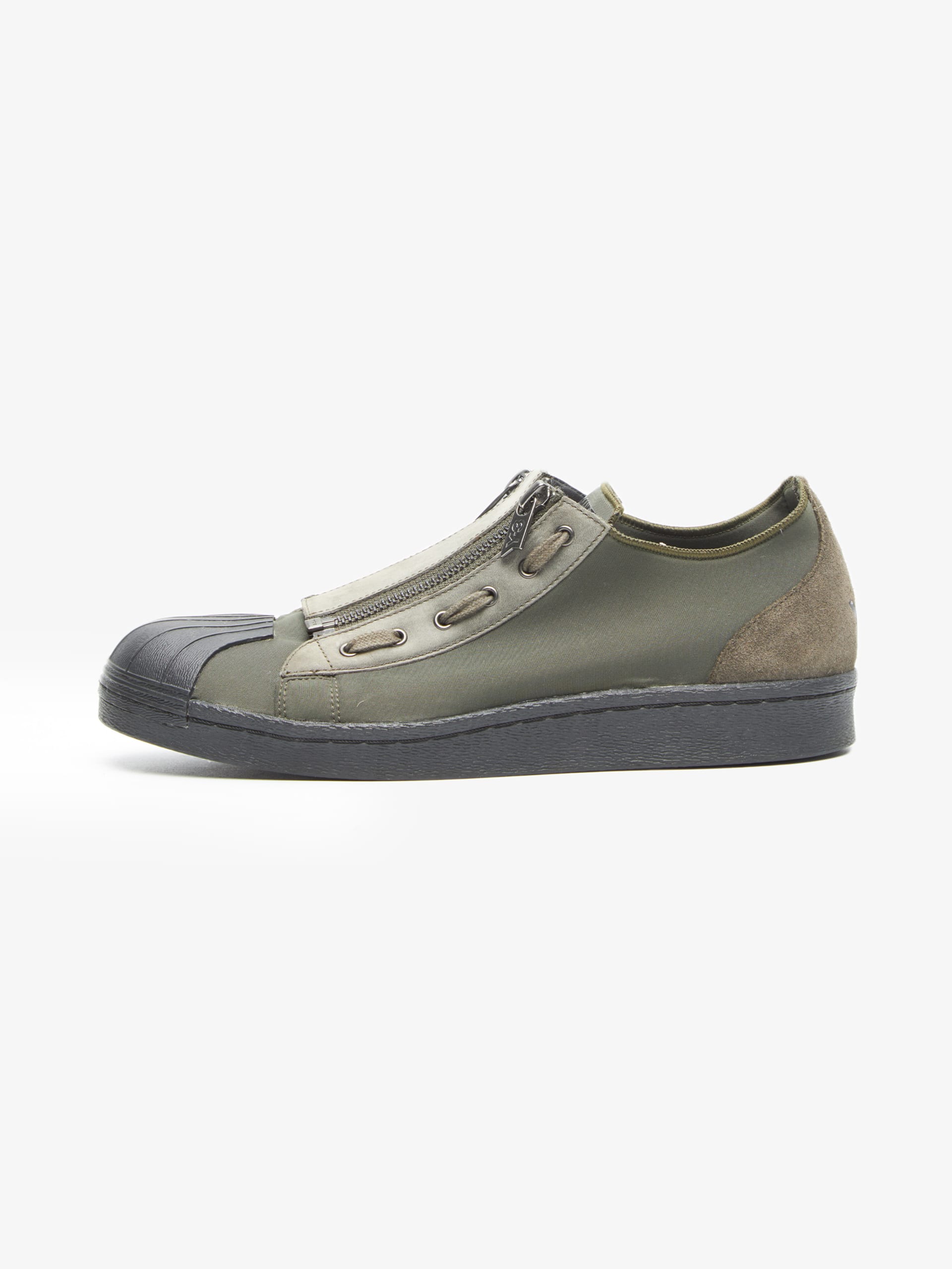 Y-3 Khaki Super Zip Low Top Sneakers