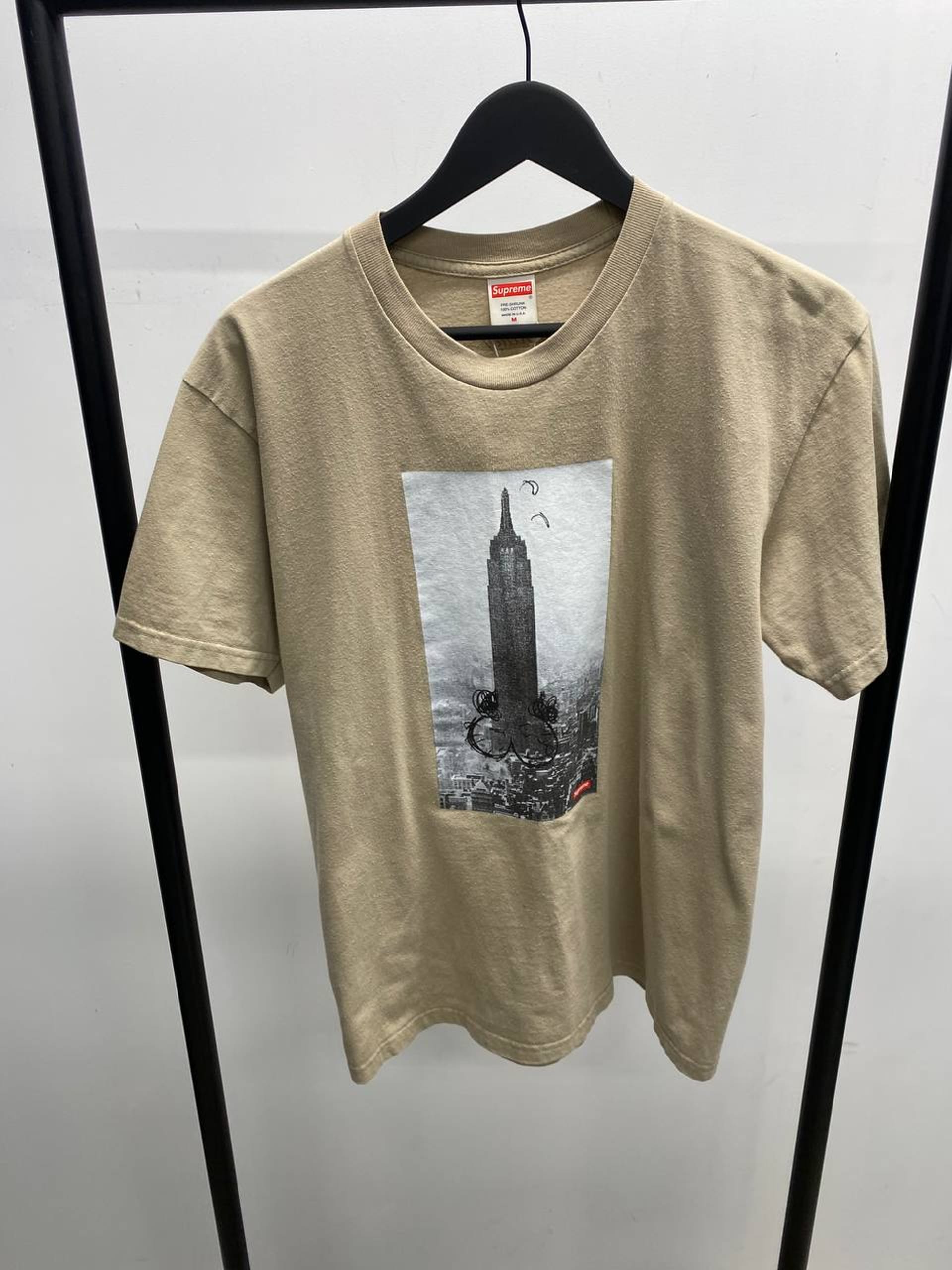 Supreme Beige Empire State Building Cotton T-Shirt