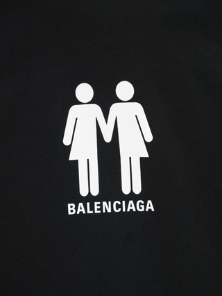 Black hotsell hoodie balenciaga