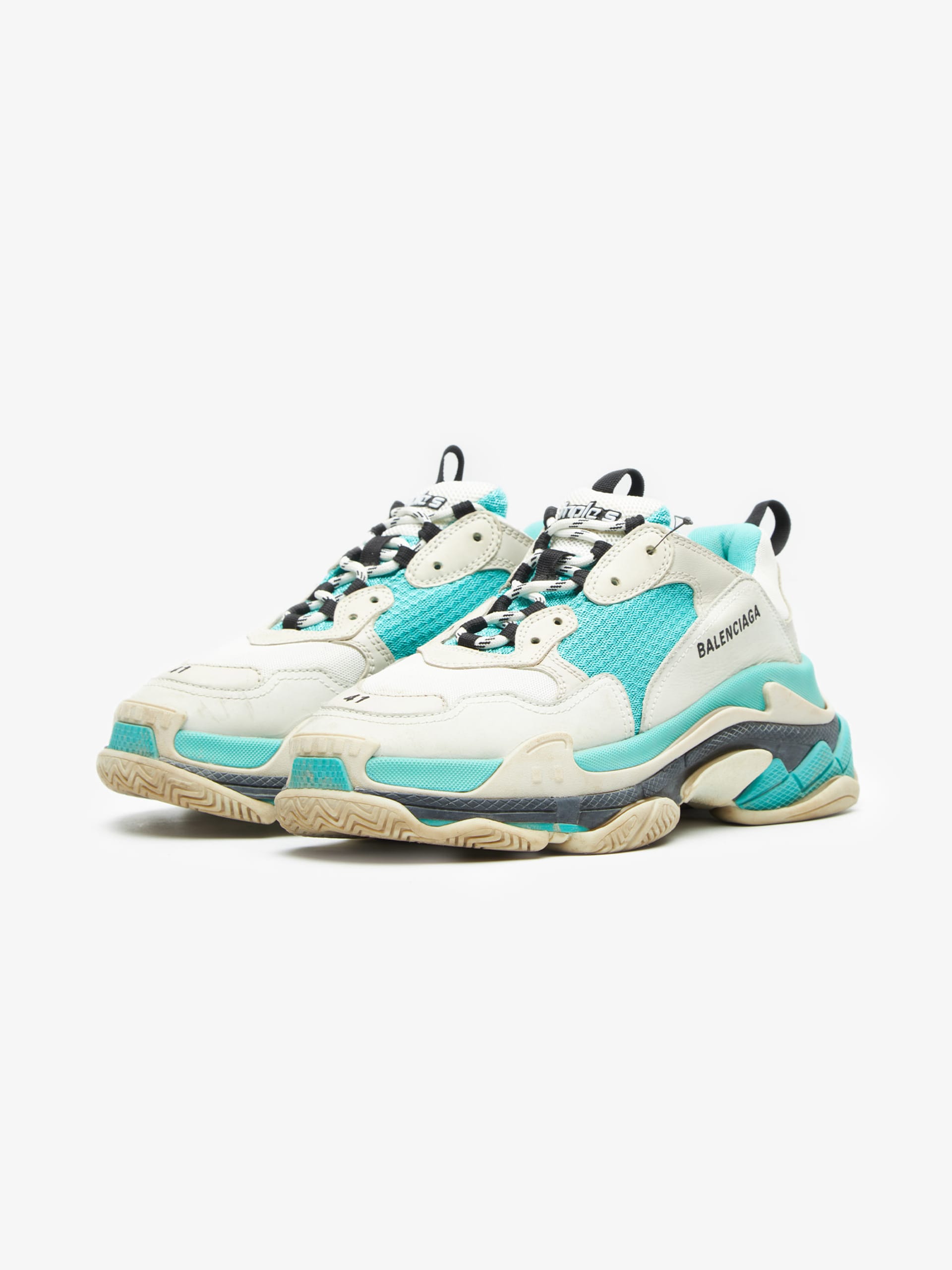 Balenciaga turquoise hot sale triple s