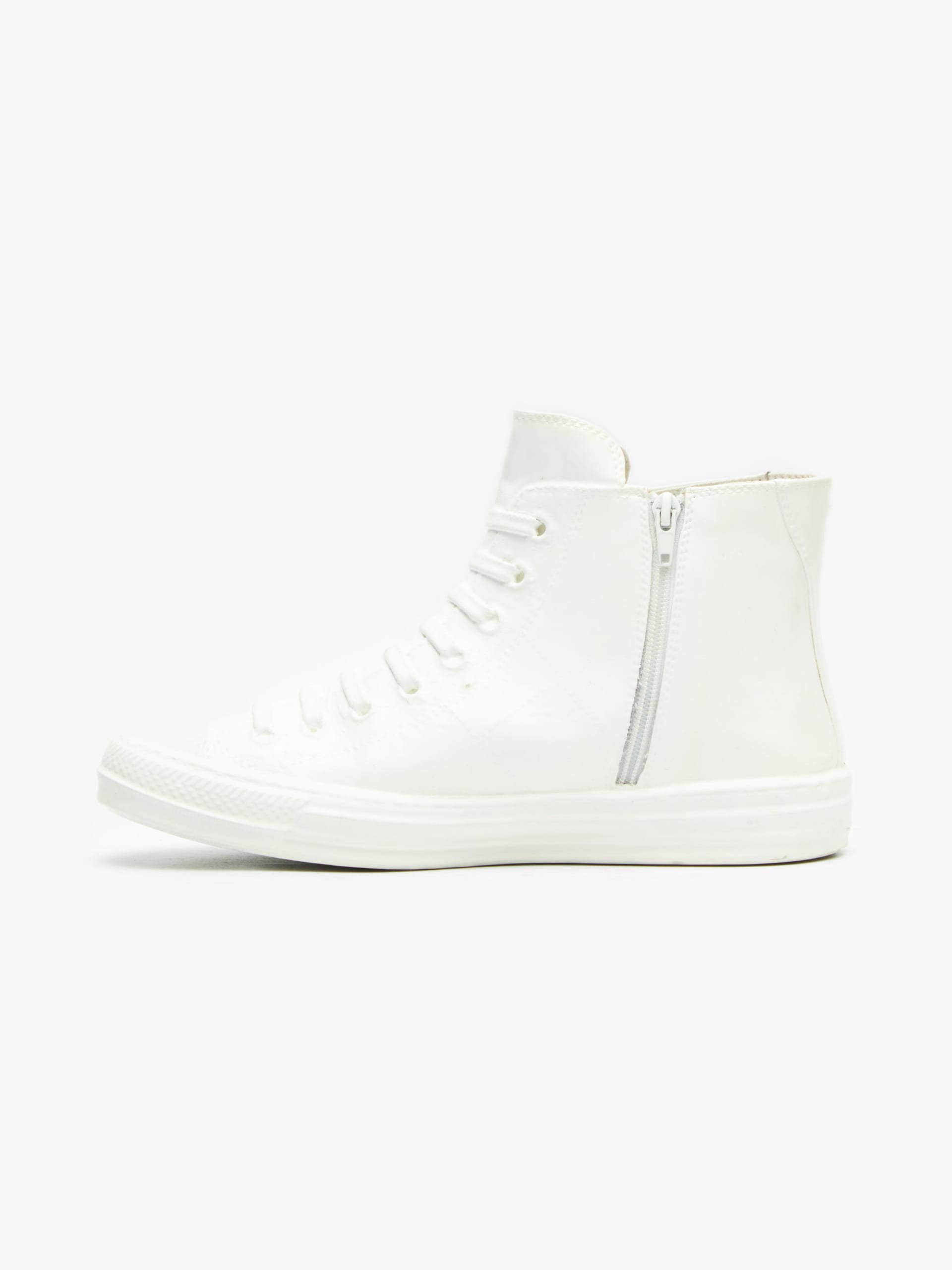 Maison Margiela White Full Lacquered Zipped High Sneakers