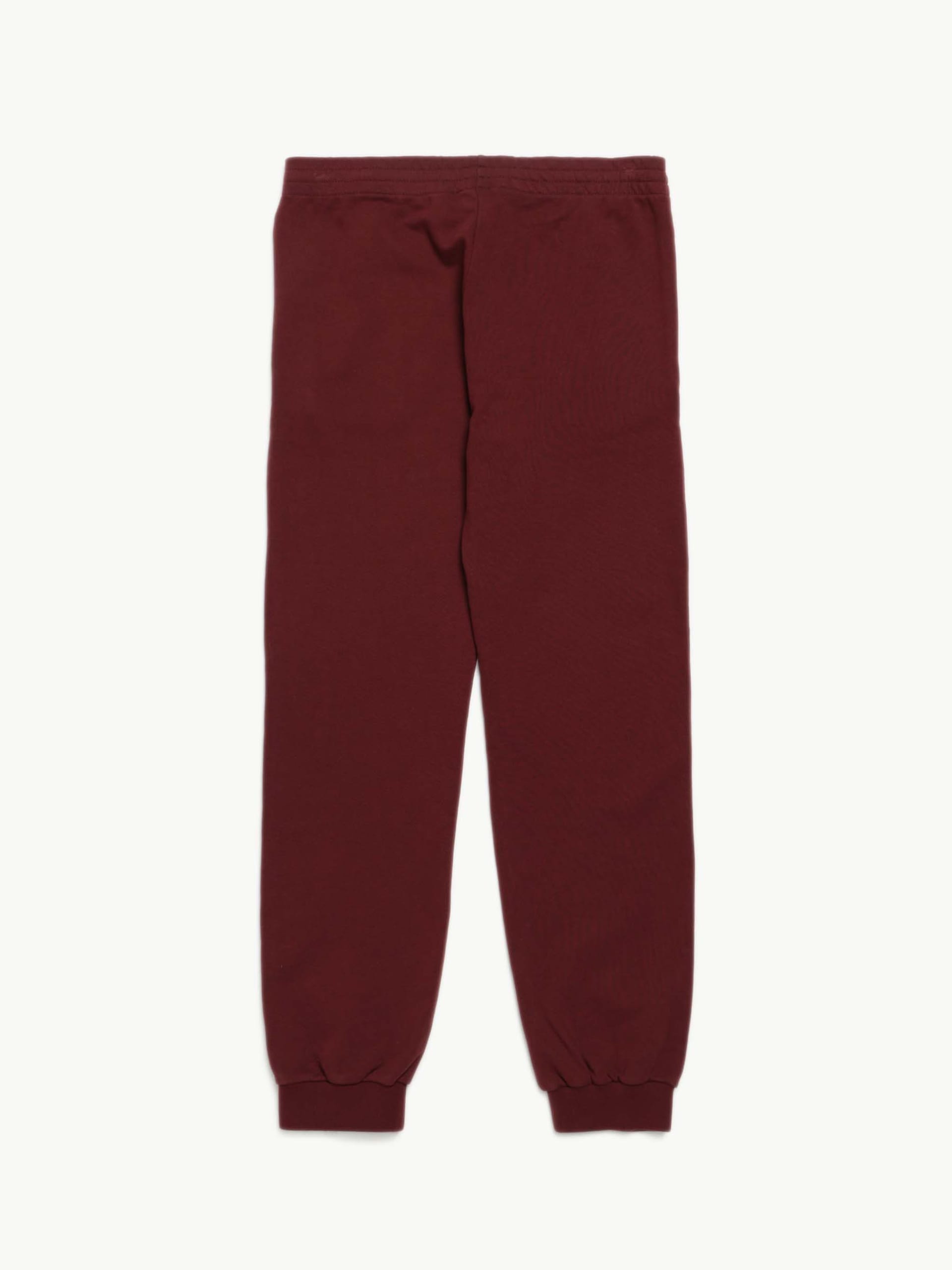 Gosha Rubchinskiy Burgundy Refletive Logo Printed Cotton Sweatpants