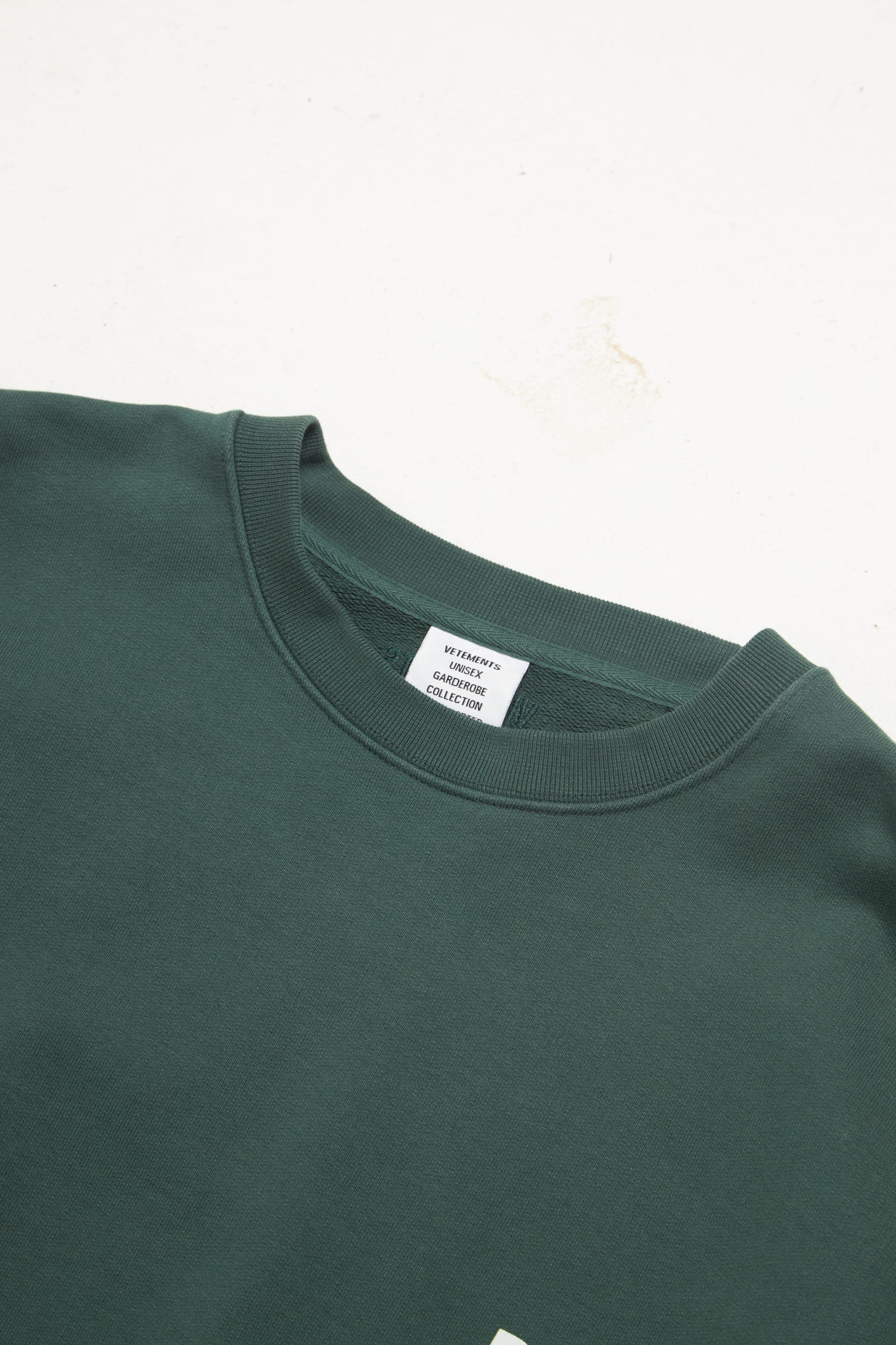 Vetements Green Polizei Printed Cotton Blend Sweatshirt