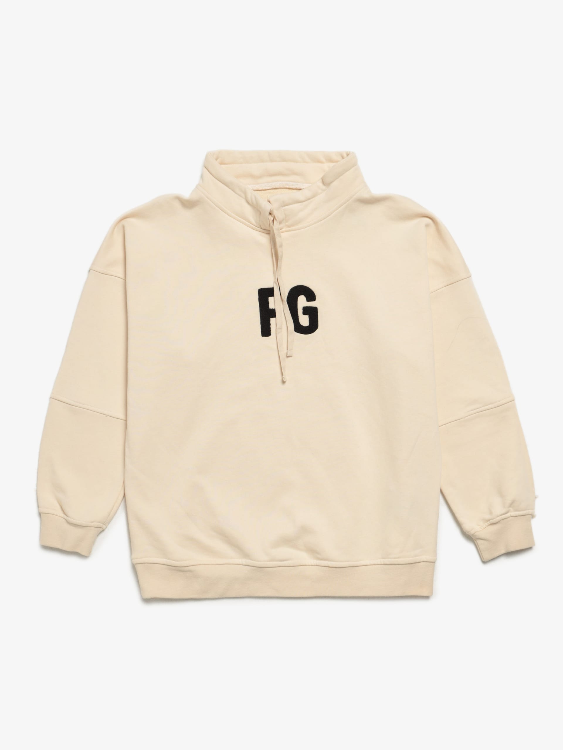 Fear of God Ivory Logo Embroidered Mandarin Collar Sweatshirt