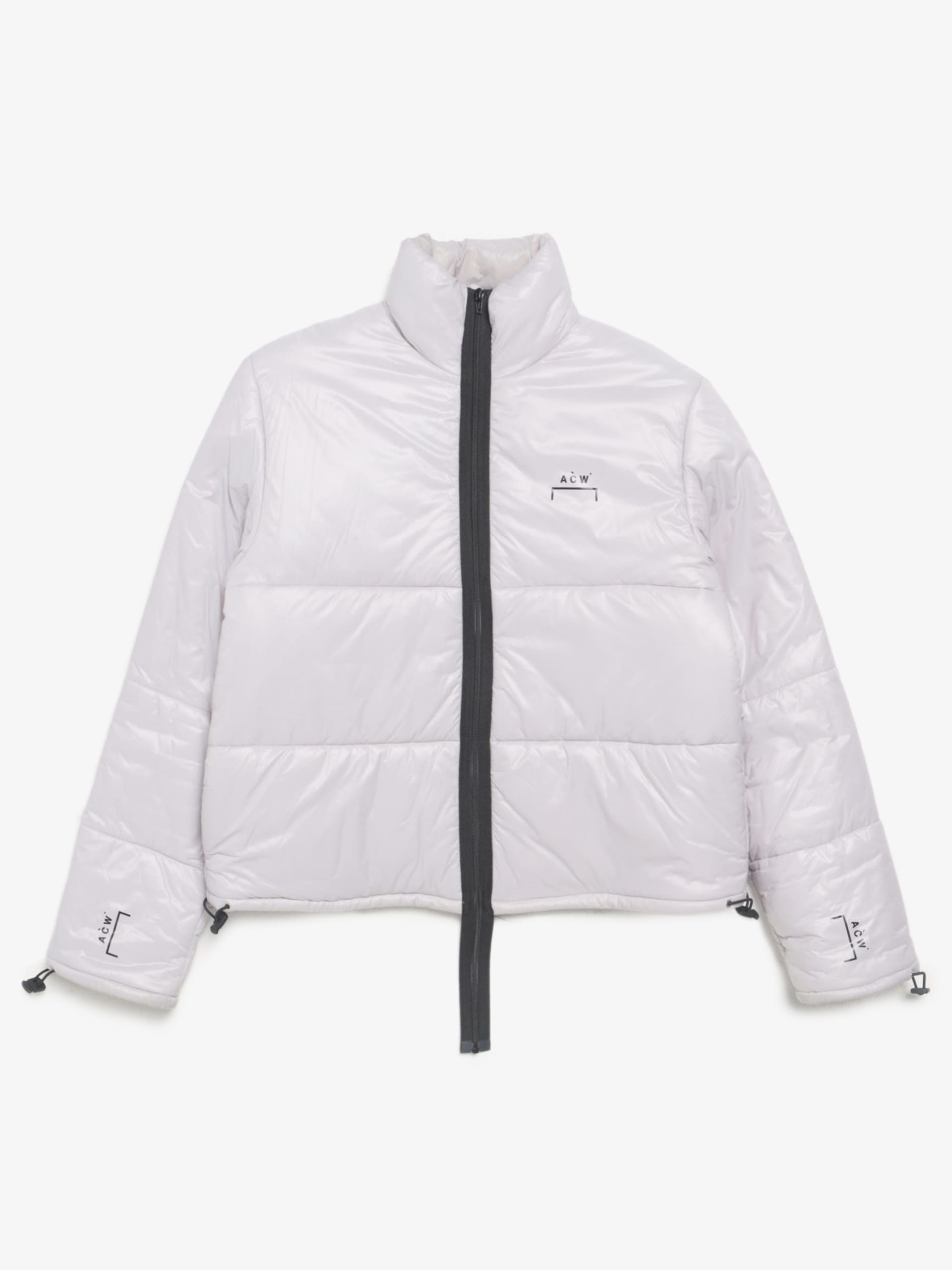 A Cold Wall Lilac Elongated Zip Detailed Logo Printed Nylon Downjacket