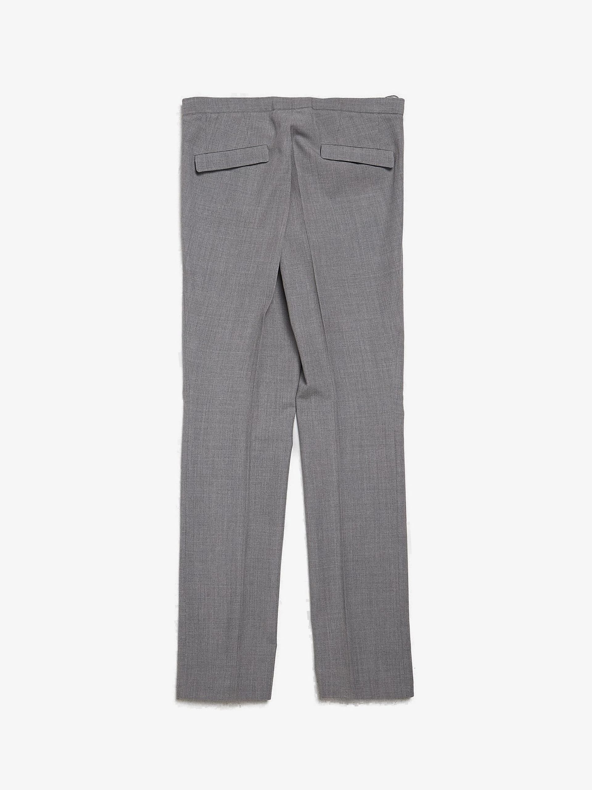 Carol Christian Poell Gray Self-Edge Wool Classic Suit Trousers Carol Christian Poell Gray Self-Edge Wool Classic Suit Trousers