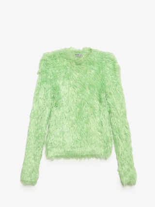 Green fur clearance sweater