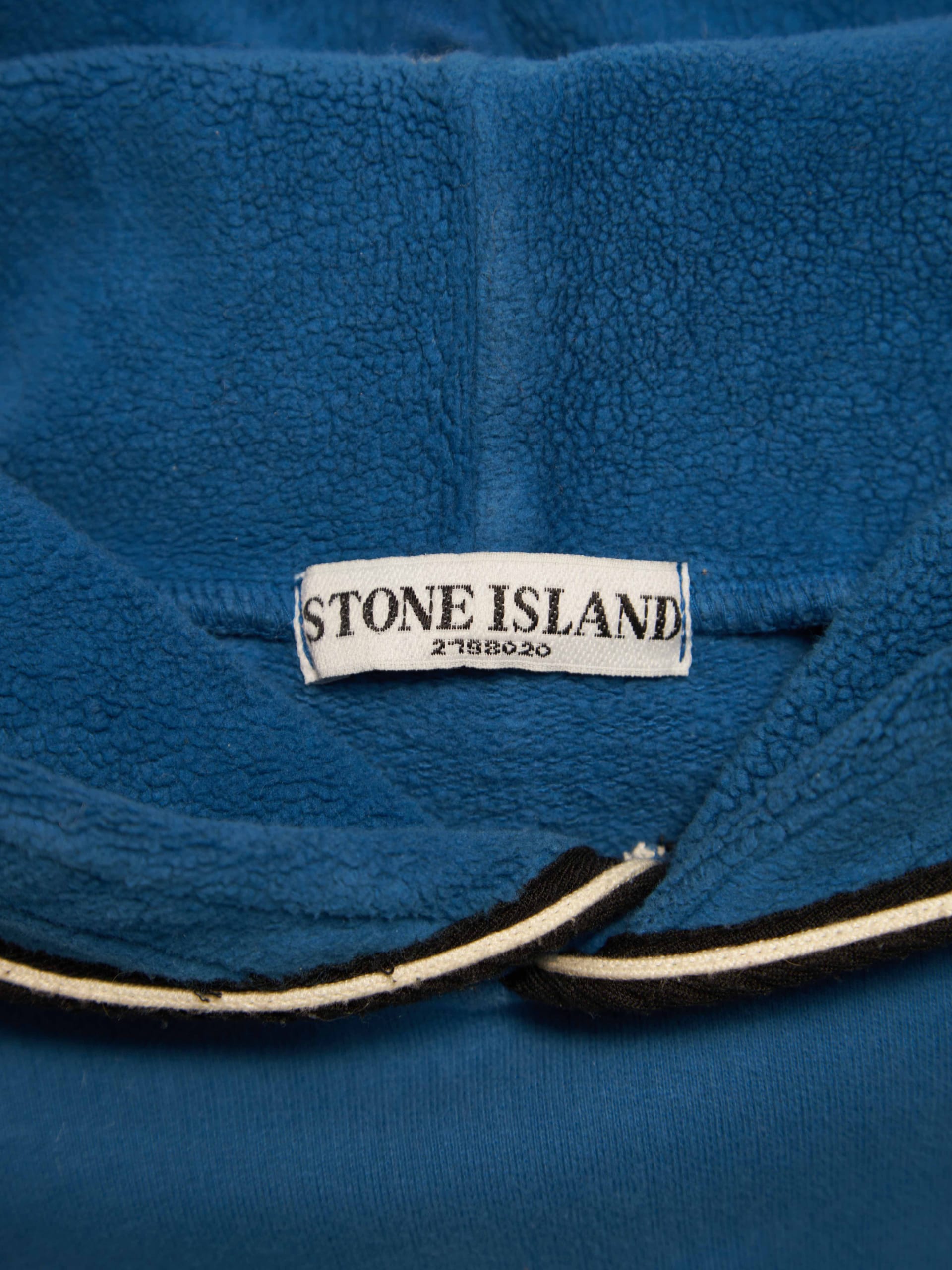 Stone Island Blue Snap Button Hood Detailed Cotton Hoodie