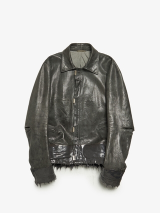 Carol Christian Poell Gray Cors-PTC Drip Leather Jacket