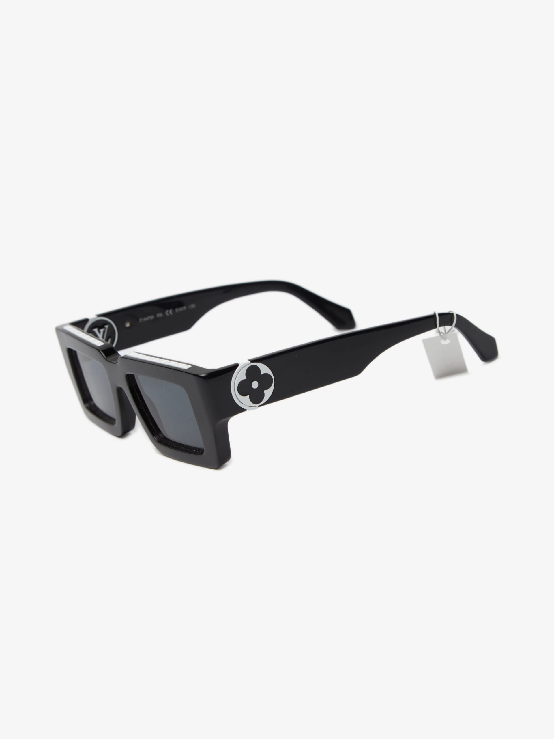 Louis Vuitton Black Rectangular Blue Lens Sunglasses