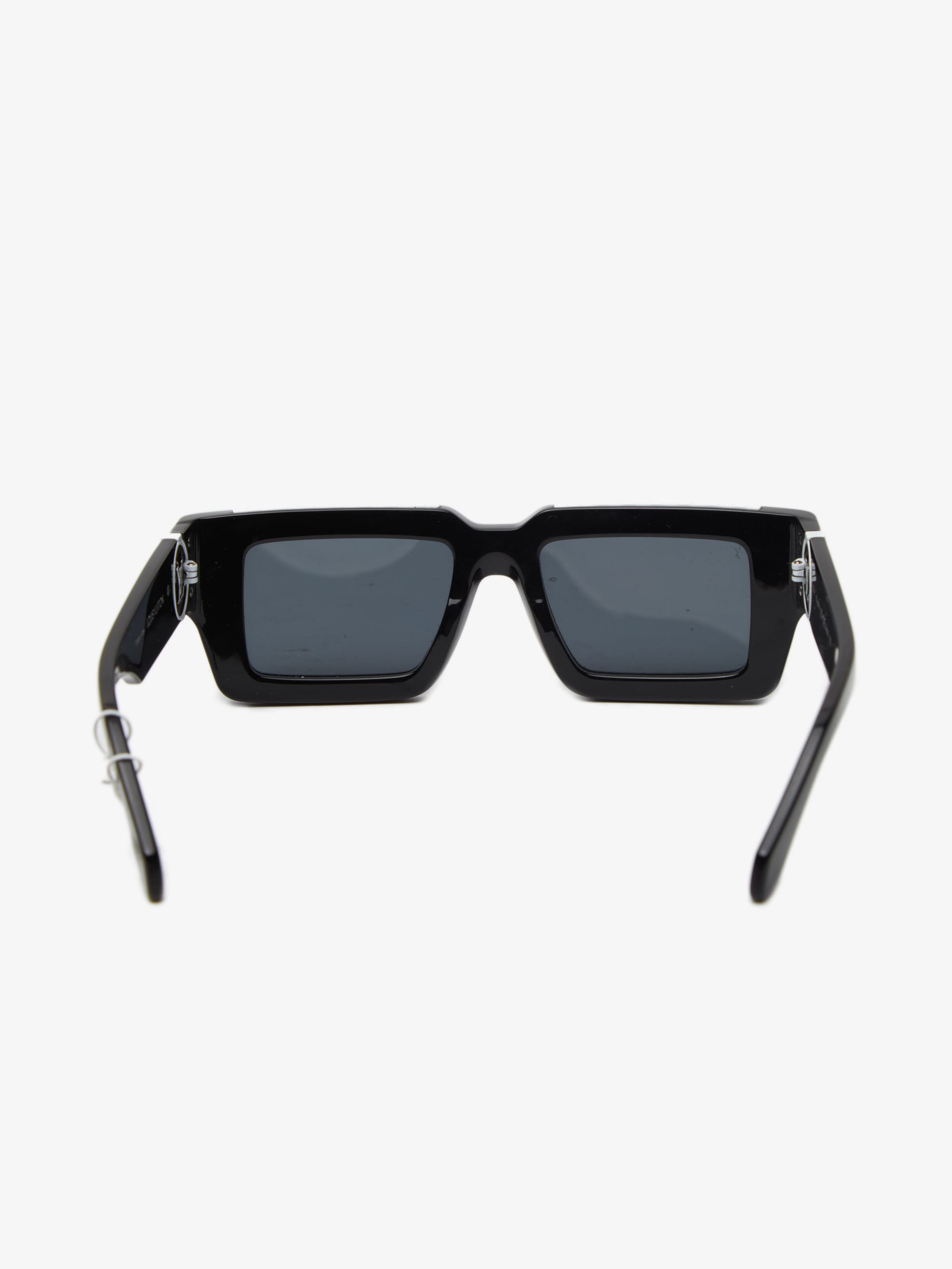 Louis Vuitton Black Rectangular Blue Lens Sunglasses