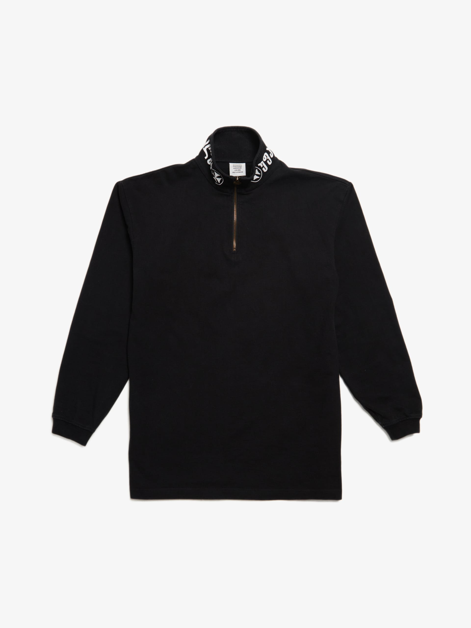 Vetements Black Georgian Logo Collar Printed Coin Dagger Detailed