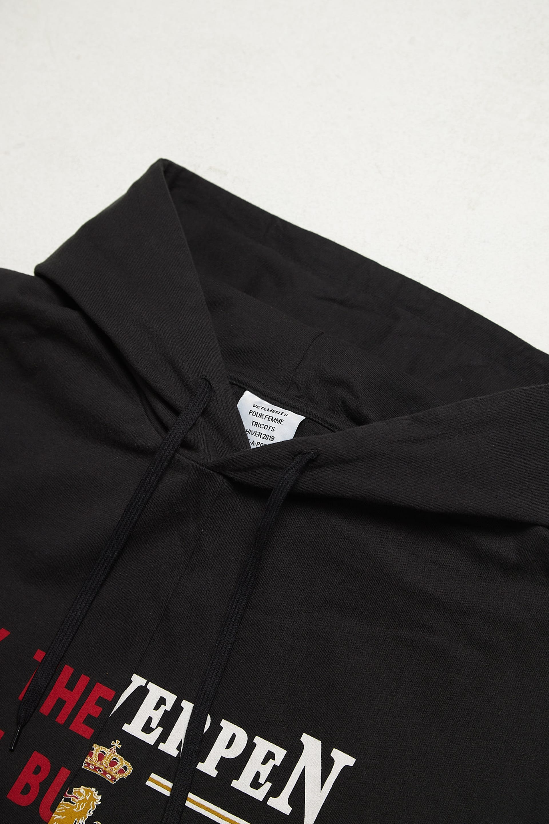 Vetements Black 50/50 Antwerpen/ May The Bridges I Burn Hooded