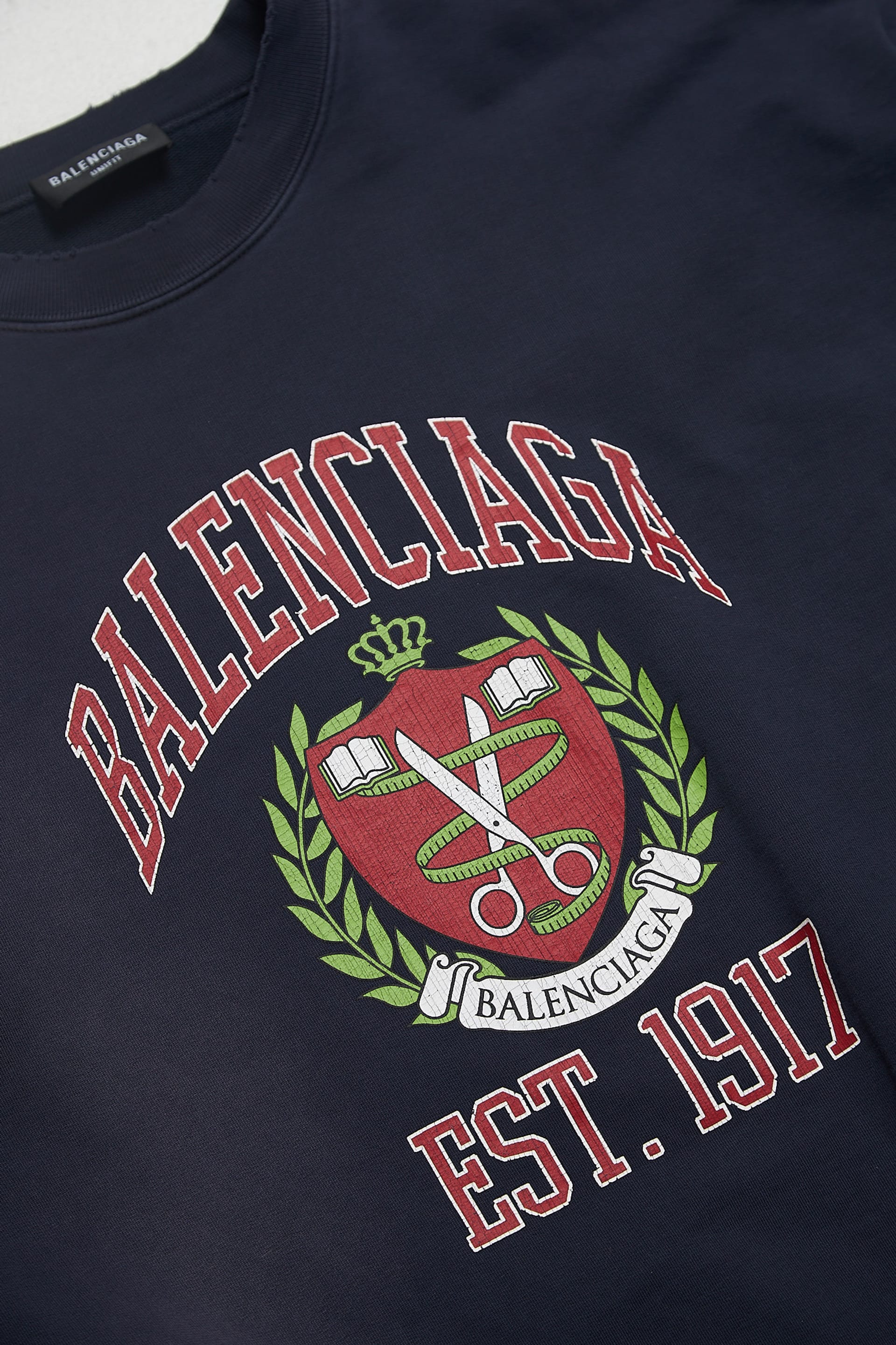 Balenciaga sweatshirt hot sale mens navy