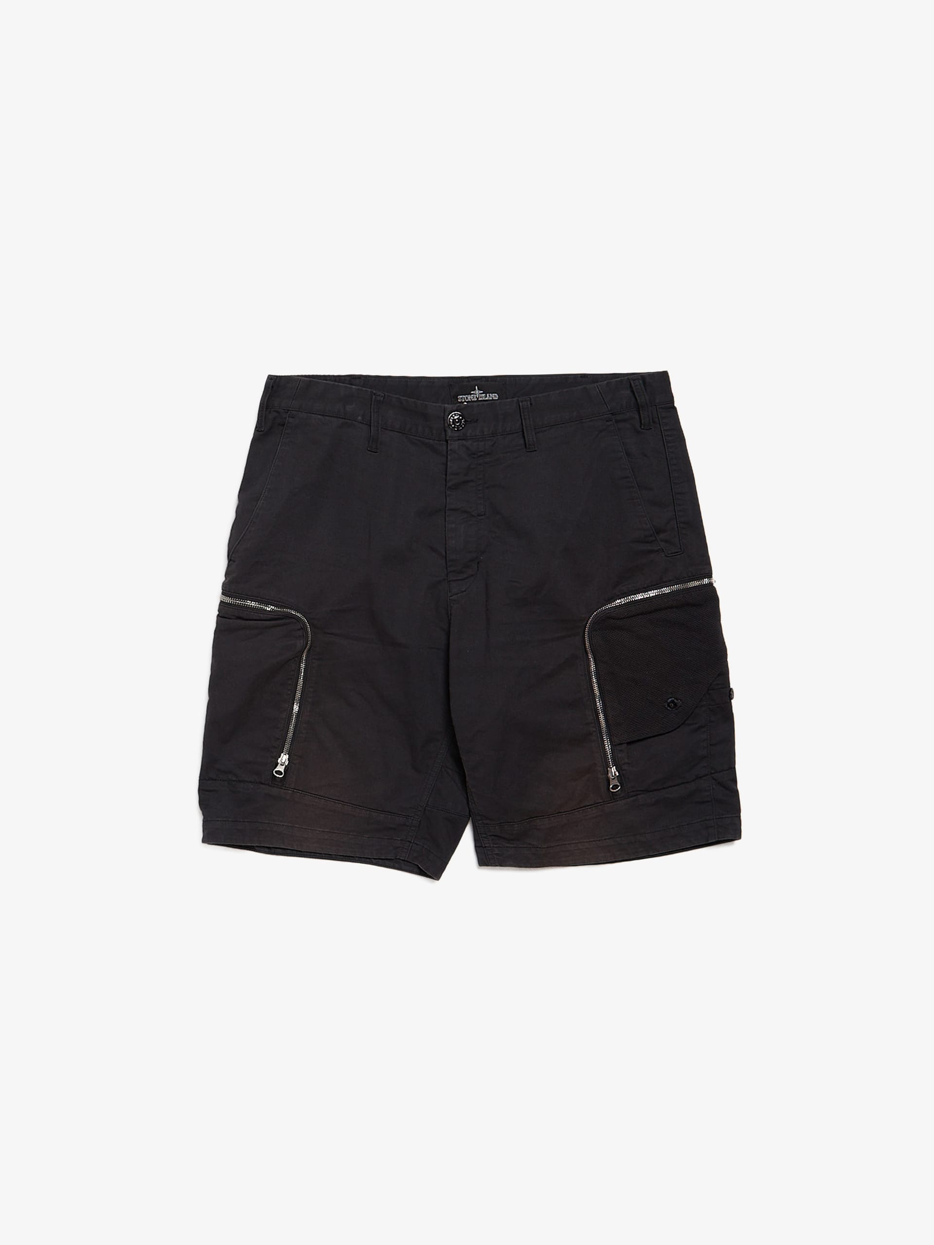 Stone Island Shadow Project Black Side Zipped Cotton Blend
