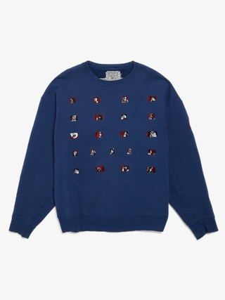 Cav Empt Blue Multi Embossed Cotton Sweatshirt