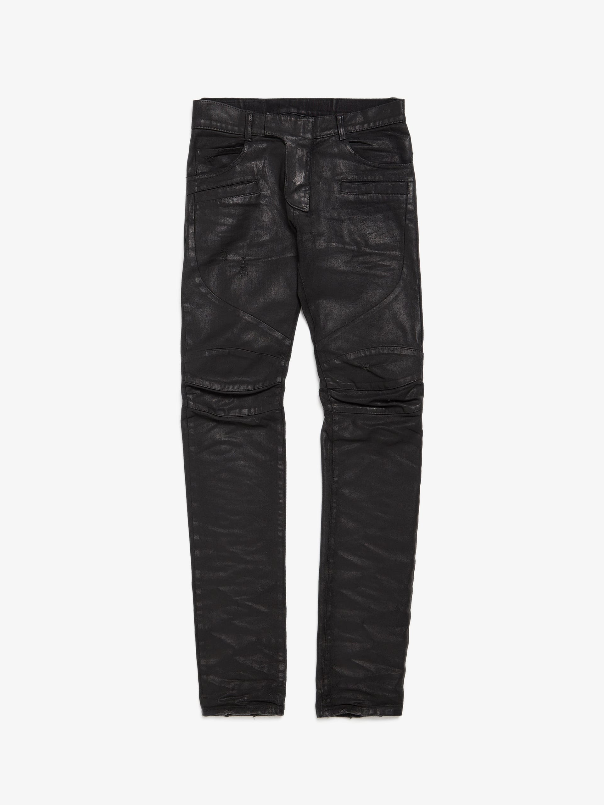 Balmain Biker Waxed Biker Jeans Farfetch Extreme Skinny Balmain