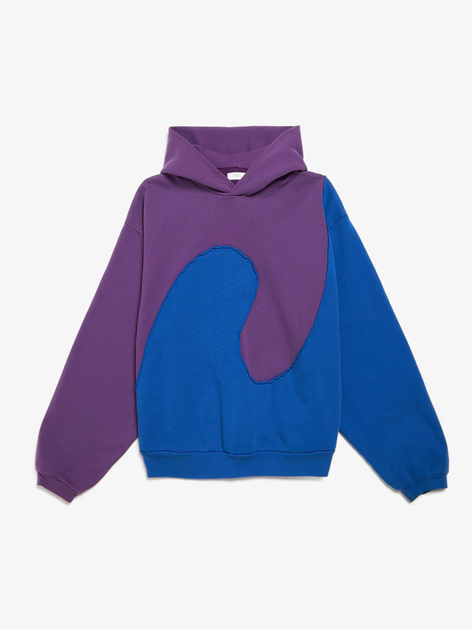 Erl Purple and Blue Swirl Cotton Hoodie