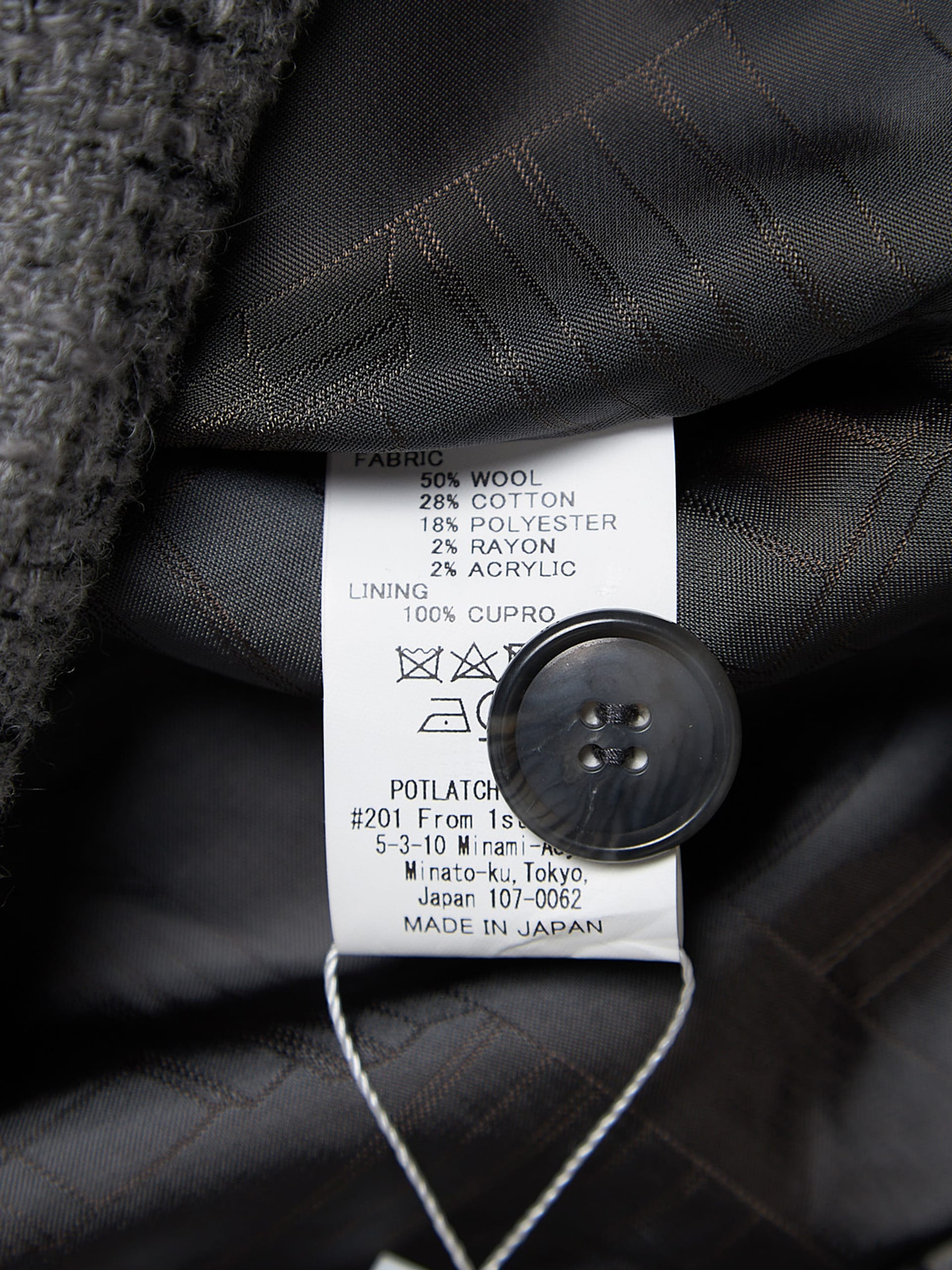 Cav Empt Gray Tweed Button Down Pocket Detailed Jacket