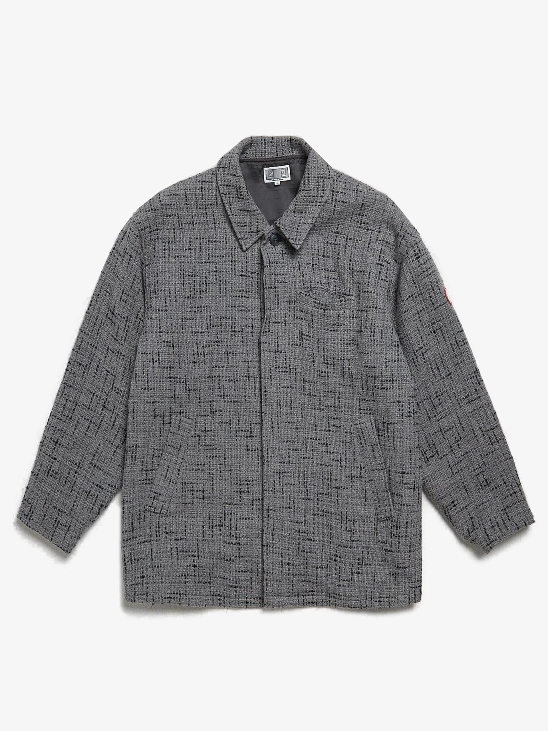 Cav Empt Gray Tweed Button Down Pocket Detailed Jacket