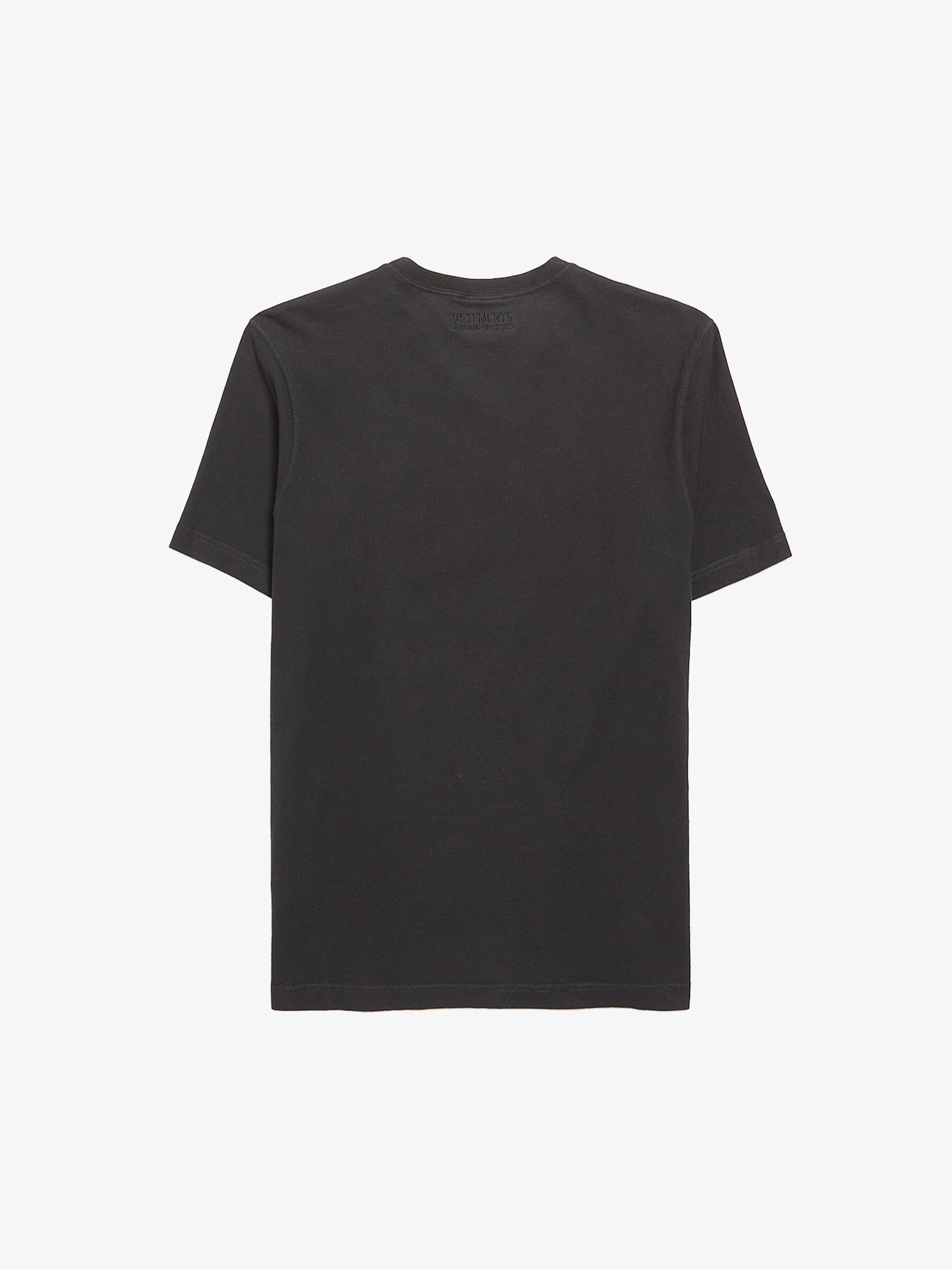 Vetements Black HugMe Printed Cotton T-Shirt