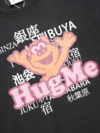 Vetements Black HugMe Printed Cotton T-Shirt