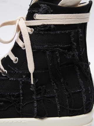 rick owens drkshdw SLASH 27cm~~· Rick Owens DRKSHDW Slashed Sneaks Black Milk Men's