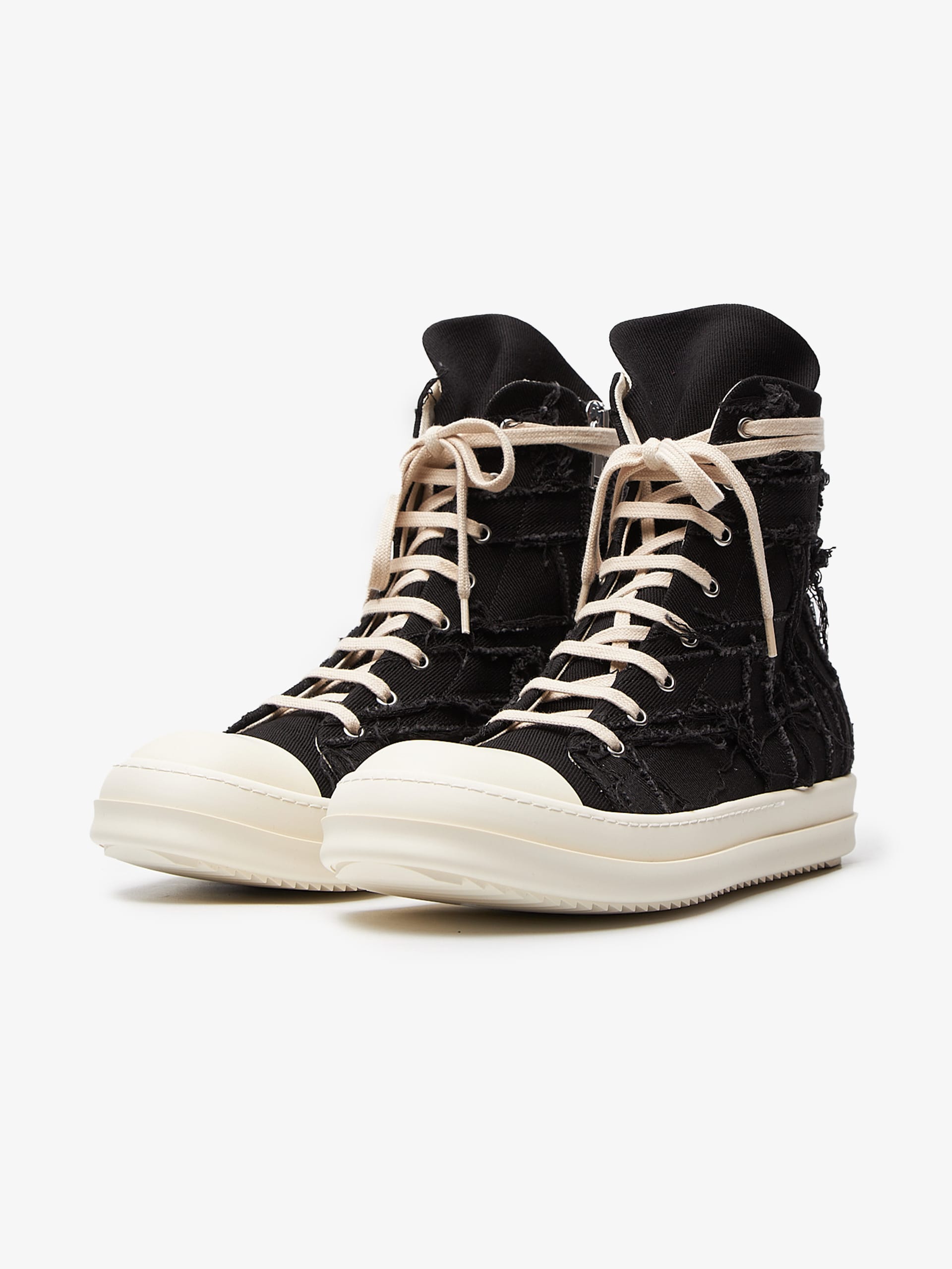Rick Owens DRKSHDW Ramones High Top Sneakers Black Size 41
