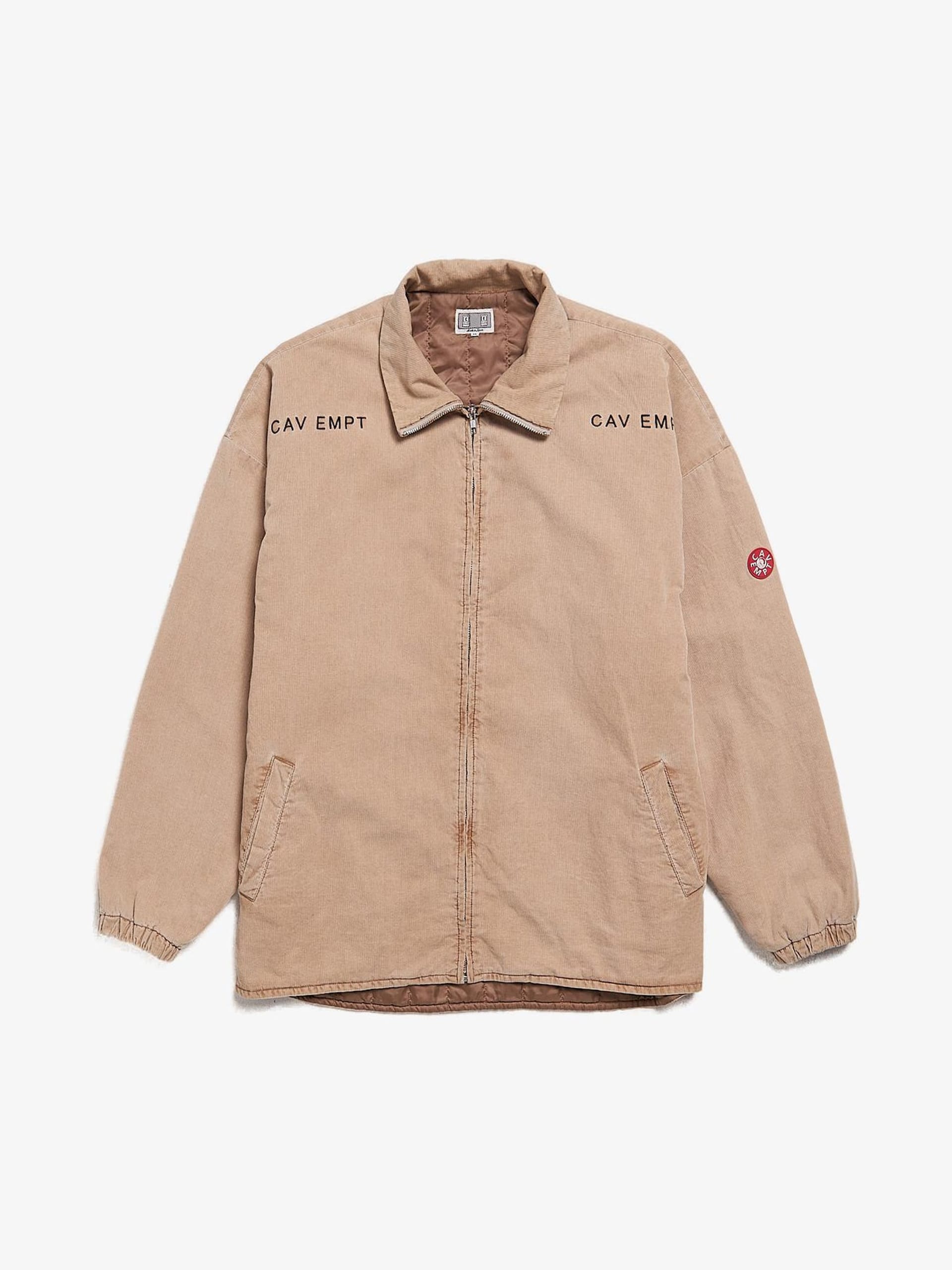 Cav Empt Beige Velvet Quilted Cotton Harrington Jacket