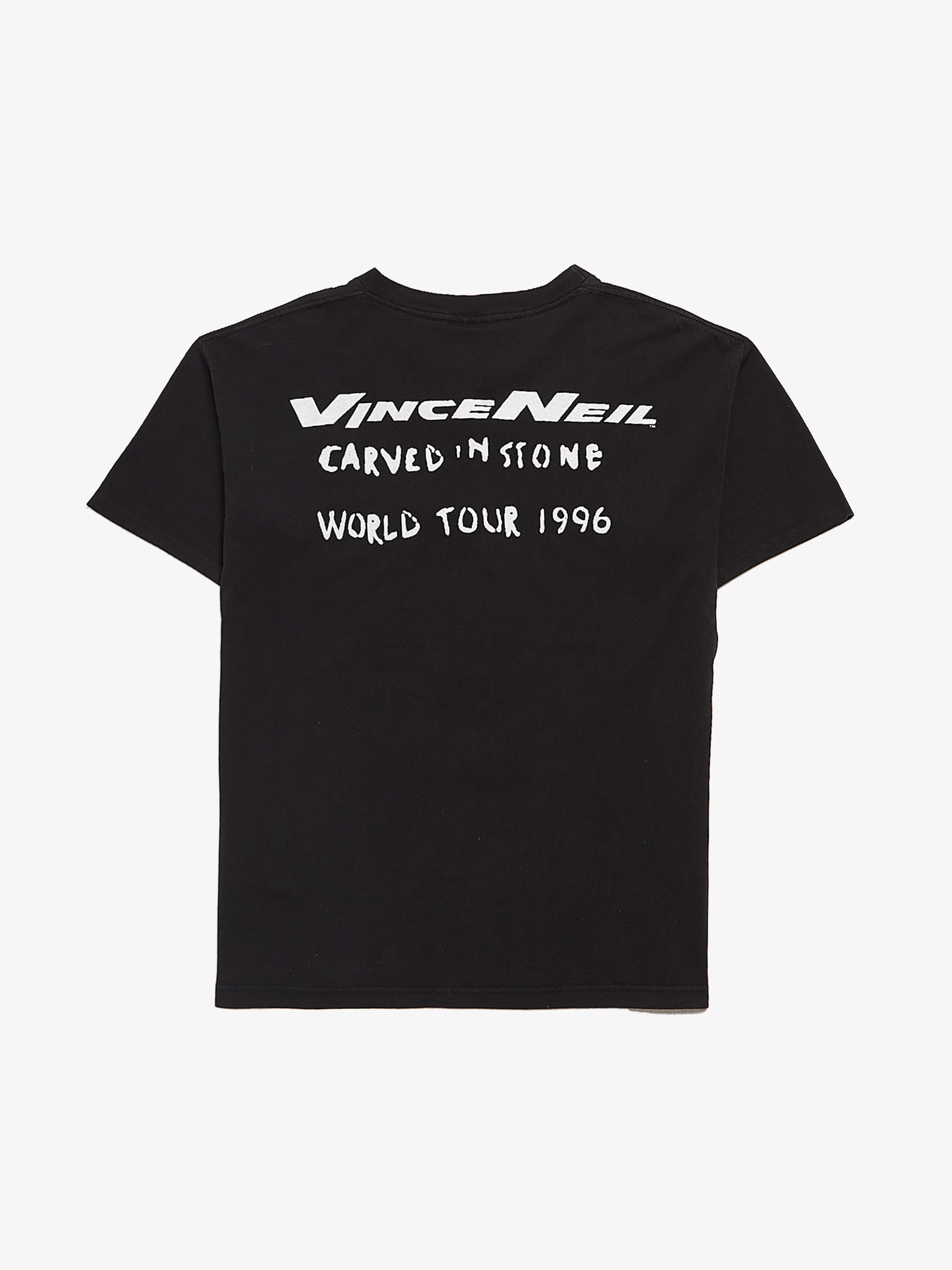 Vintage Black Vince Neil Printed Cotton T-Shirt