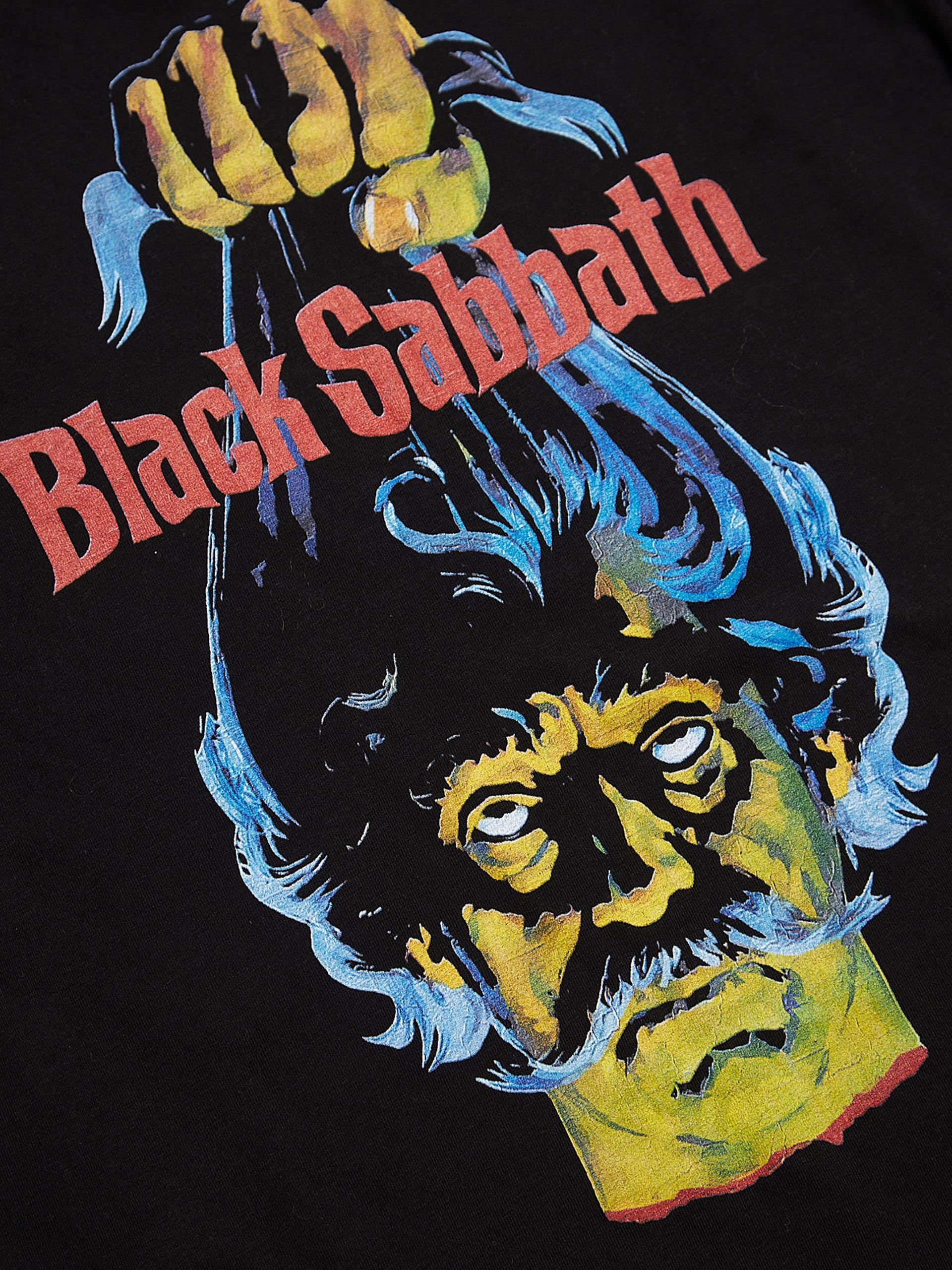 Vintage Black Sabbath Printed Cotton T Shirt