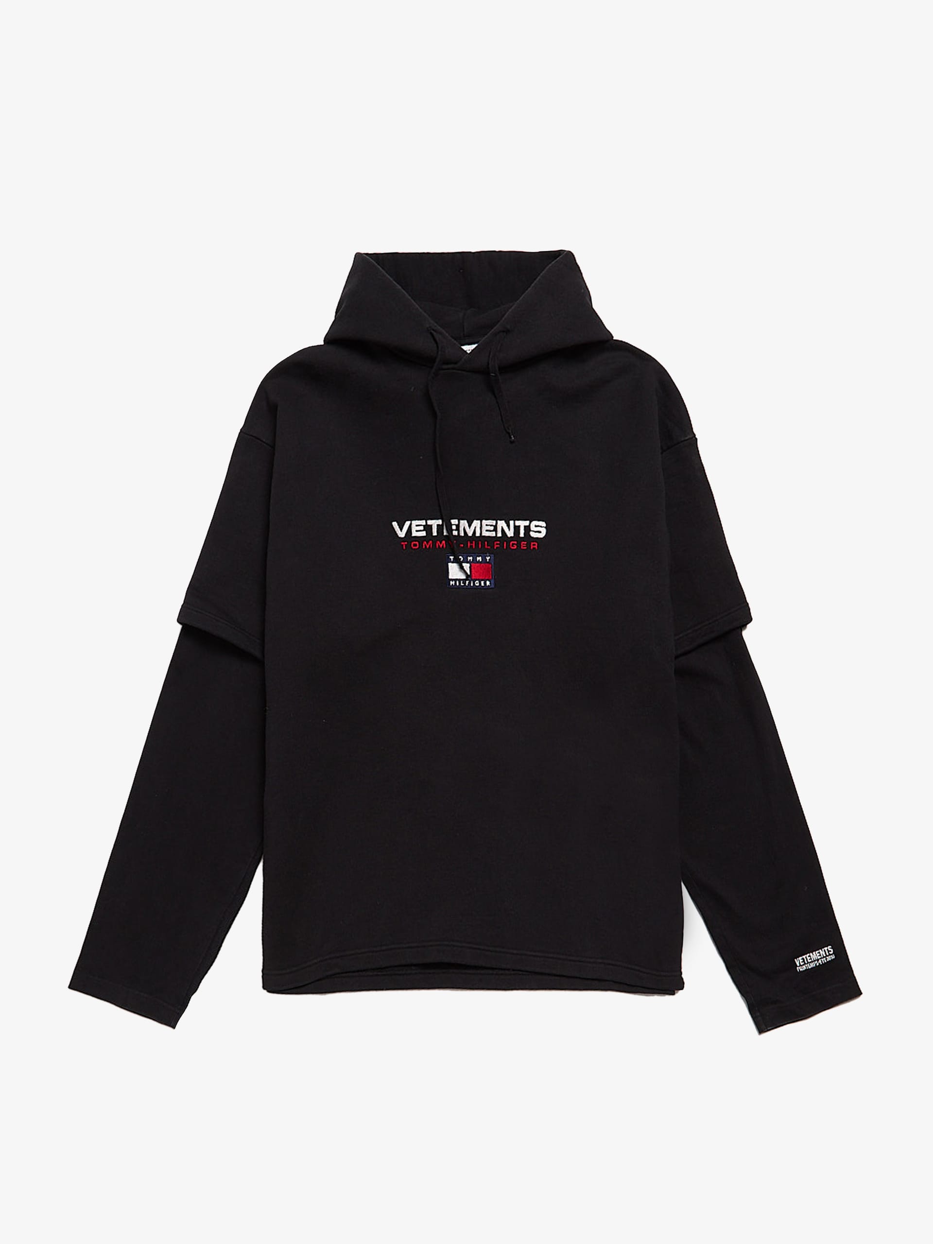 Vetements double 2024 sleeve hoodie